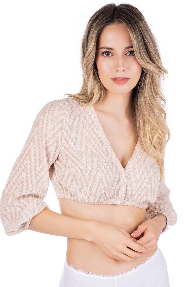 Madame Marie Dirndlbluse Dirndlbluse - SOLINDRA - offwhite, taupe