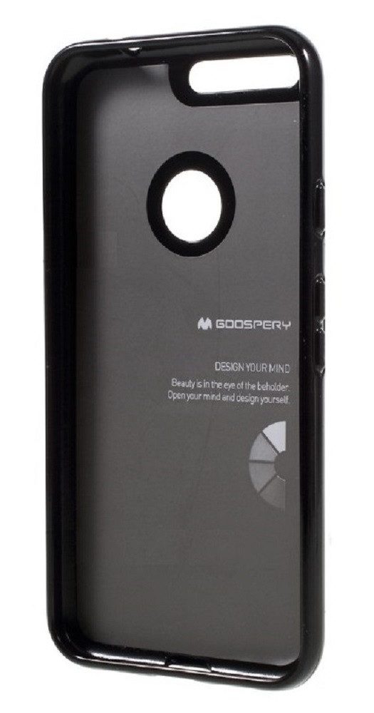 Goospery Smartphone-Hülle für Google Pixel Jelly Case Schutzhülle Schwarz Glitzer 12,70 cm (5,0 Zoll)