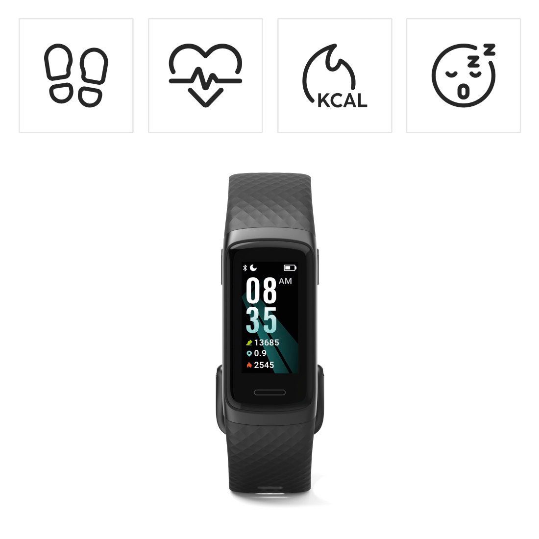 Hama Fitnesstracker Sportuhr Damen Musiksteuerung, (1,05 Blutsauerstoff Fitnessuhr wasserdicht, Schritte, Timer Stress, Kalorien, Schlaf Tempo, Wecker Herzfrequenz Zoll)