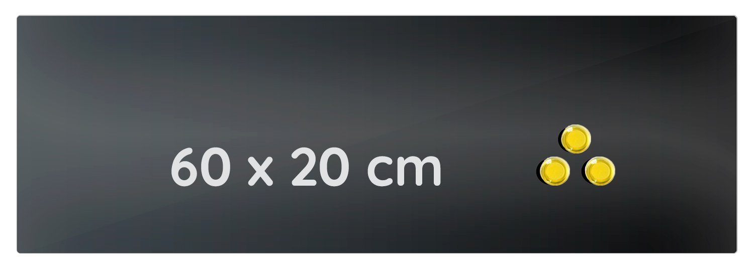 Steelboxx Memoboard Glas Memoboard, 200 x 600 x 40 mm, schwarz, (Spar Set, günstig online kaufen