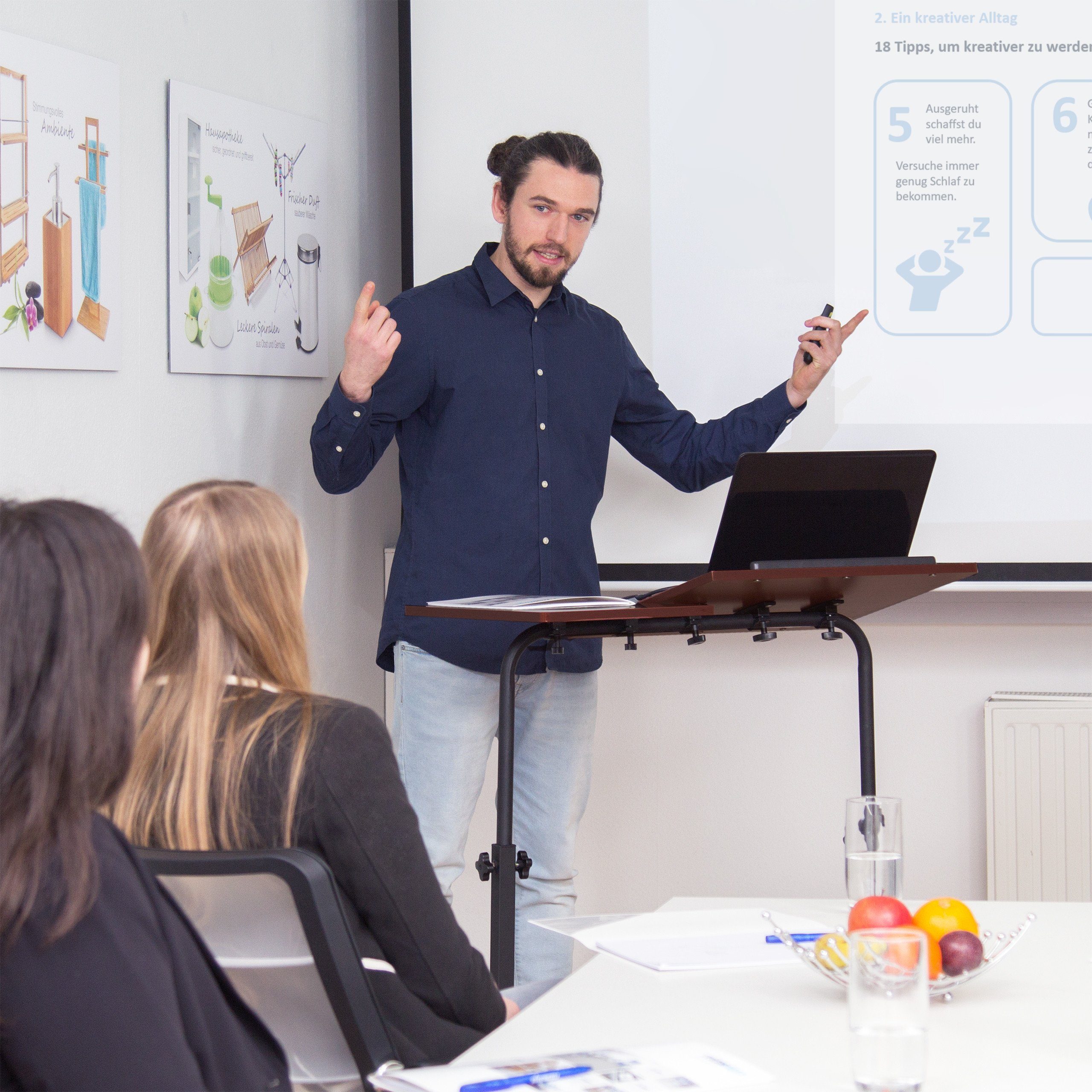 relaxdays Laptoptisch groß höhenverstellbar, gelb günstig online kaufen