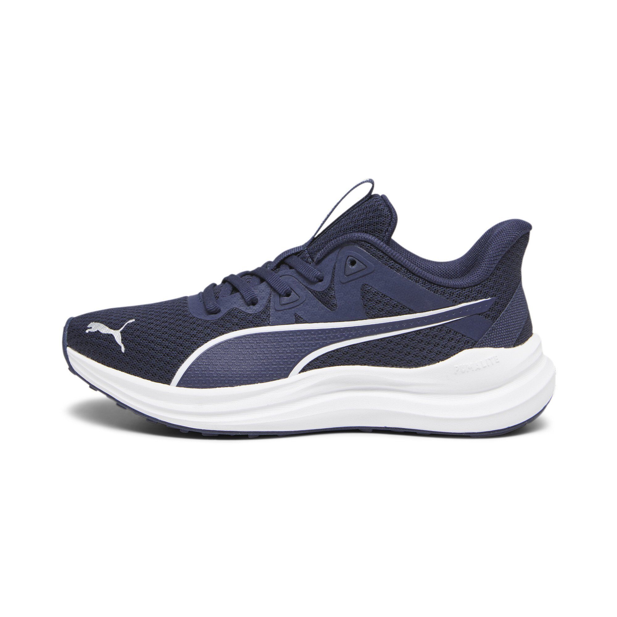 PUMA Reflect Jugendliche Metallic Navy Silver White Sneaker Laufschuhe Lite Blue