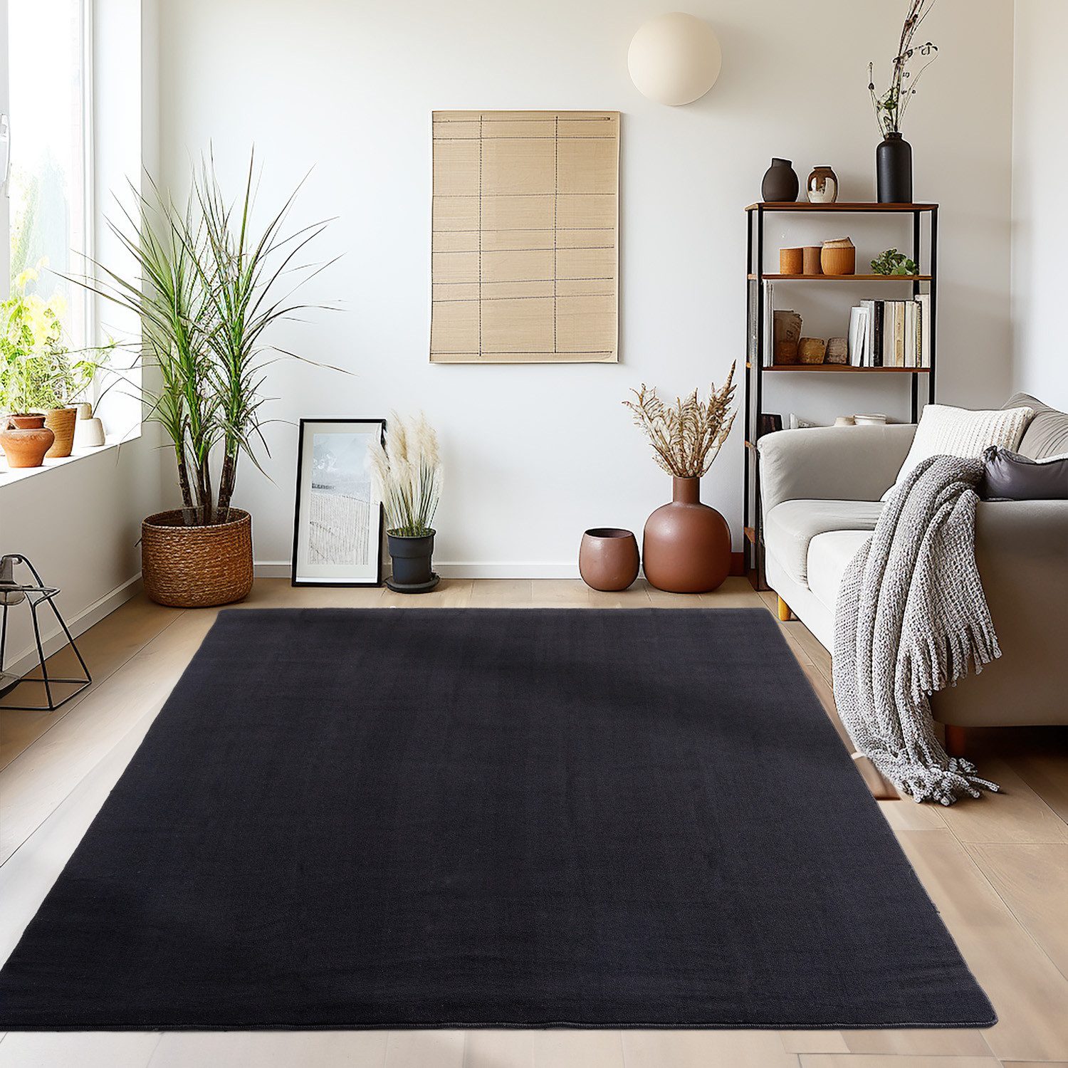 KADIMA DESIGN Teppich Kurzflor Uni-Farbe Microfaser günstig online kaufen