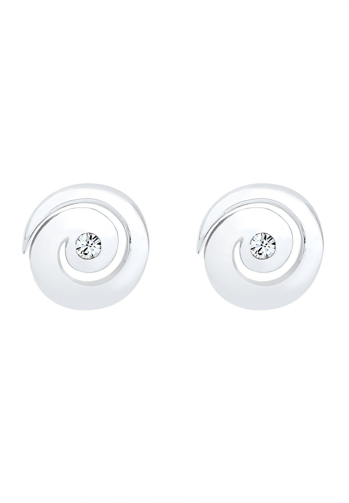 Elli Paar Ohrstecker Spirale Rund Kristalle günstig online kaufen