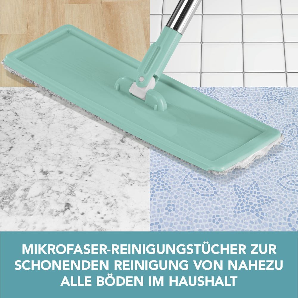 MAXXMEE Wischmopp MAXXMEE Ersatz-Wischtuch 2er-Set grau