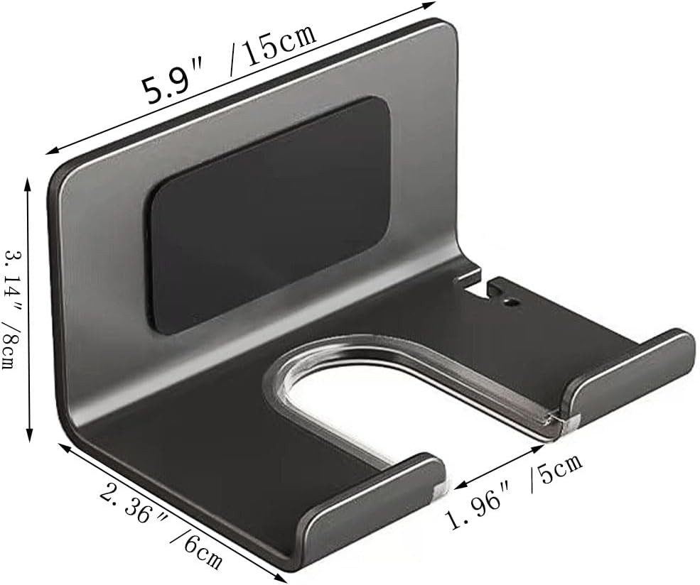 feinlux Halterung die meisten Haartrockner Haartrocknerhalter, (Packung, Wandhalterung Ständer, ohne Bohren( 1 Stück ) , für Dyson Supersonic) – Bild 5 von 5