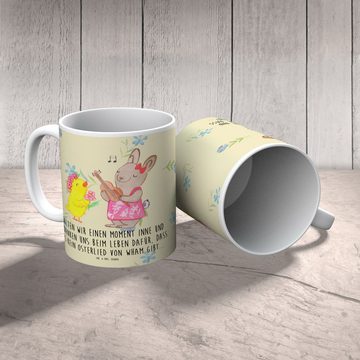 Mr. & Mrs. Panda Kinderbecher Ostern Frühlingsgefühle - Blumig - Geschenk, Osterküken, Kinder Tass, Kunststoff, Mikrowellenbeständig