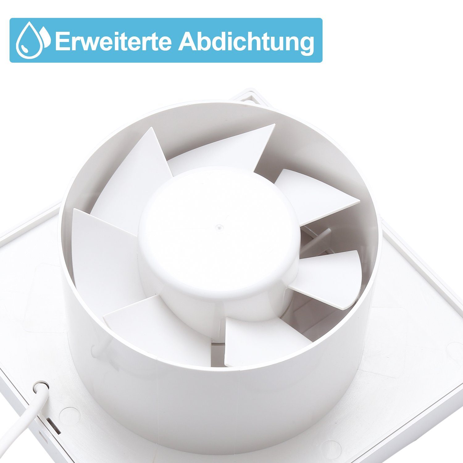 100/150mm Rückflussleitblech Clanmacy Ventilator Badlüfter Wandlüfter Mit Wandventilator