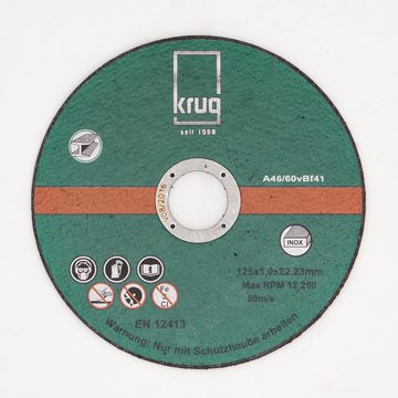 Fritz Krug Trennscheiben 1000 Stück Trennscheibe Inox C 125x1.0 mm