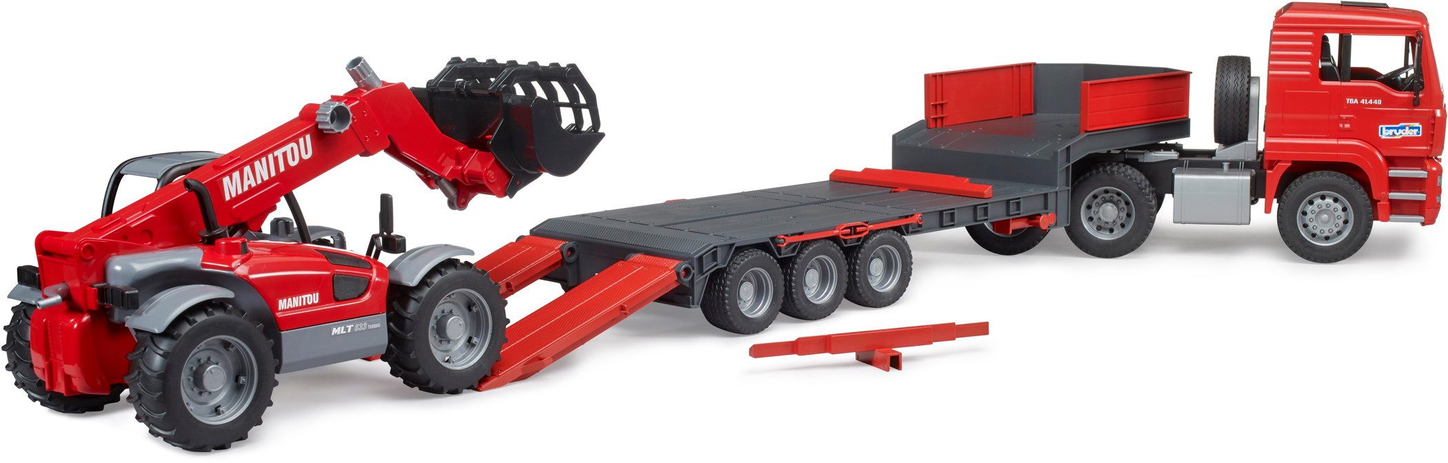 Bruder® Spielzeug-Radlader Lader MAN TGA Tieflader Manitou Teleskoplader ML günstig online kaufen