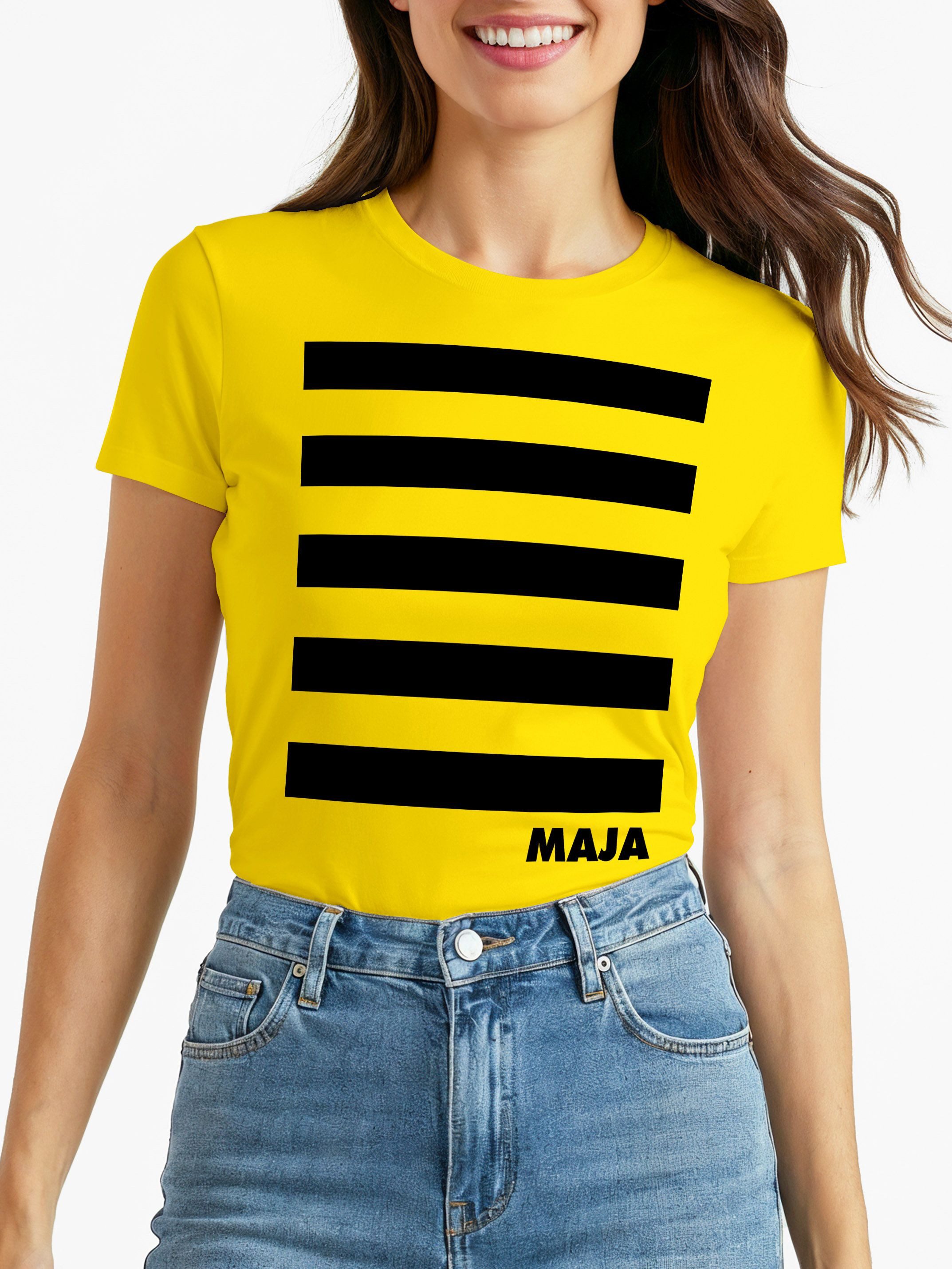 MoonWorks Print-Shirt Damen T-Shirt - Biene Hummel - Fasching Karneval Ersa günstig online kaufen