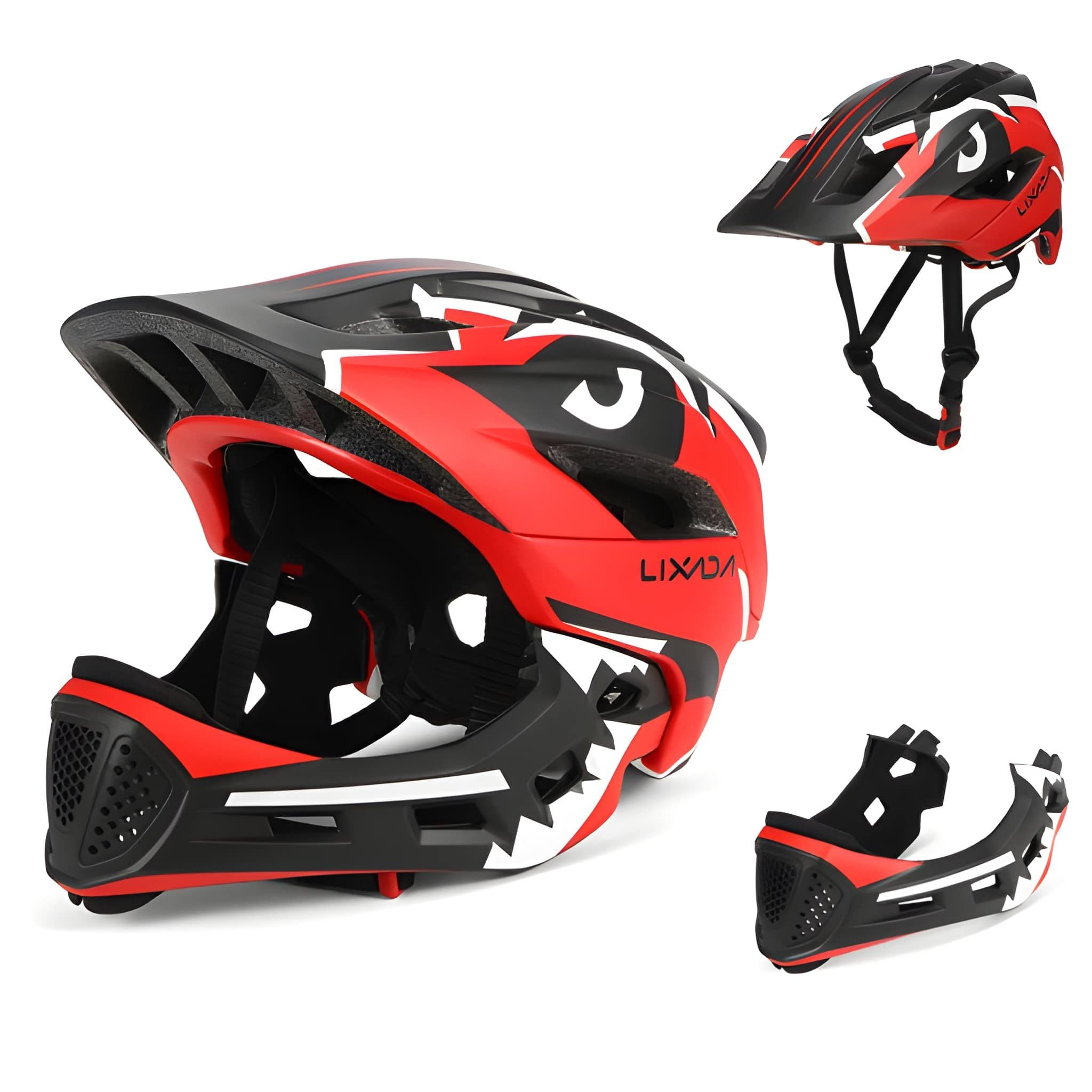 Lixada Kinderhelm Integralhelm Kinder Fahrradhelm Helm Radfahren Skateboarding, ab 2 Jahren, 13 Lüftungsschlitze, Mundschutz