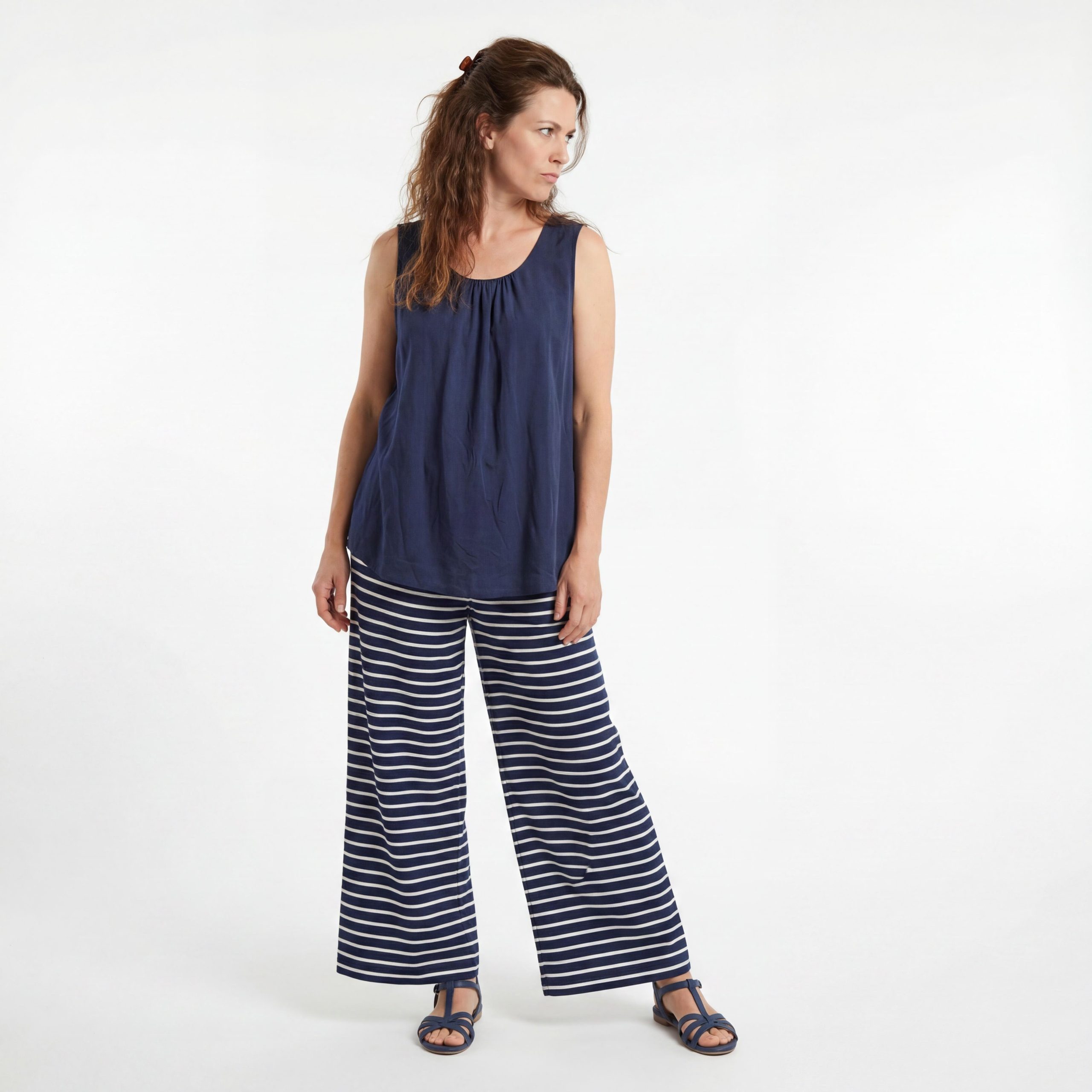 OriginalYou Trägertop Damen Long Top Sommer Oberteil ärmelloses Strandshirt mit Innentop für blickdichten Tragekomfort, erhältlich von 36-50 – Bild 4 von 5