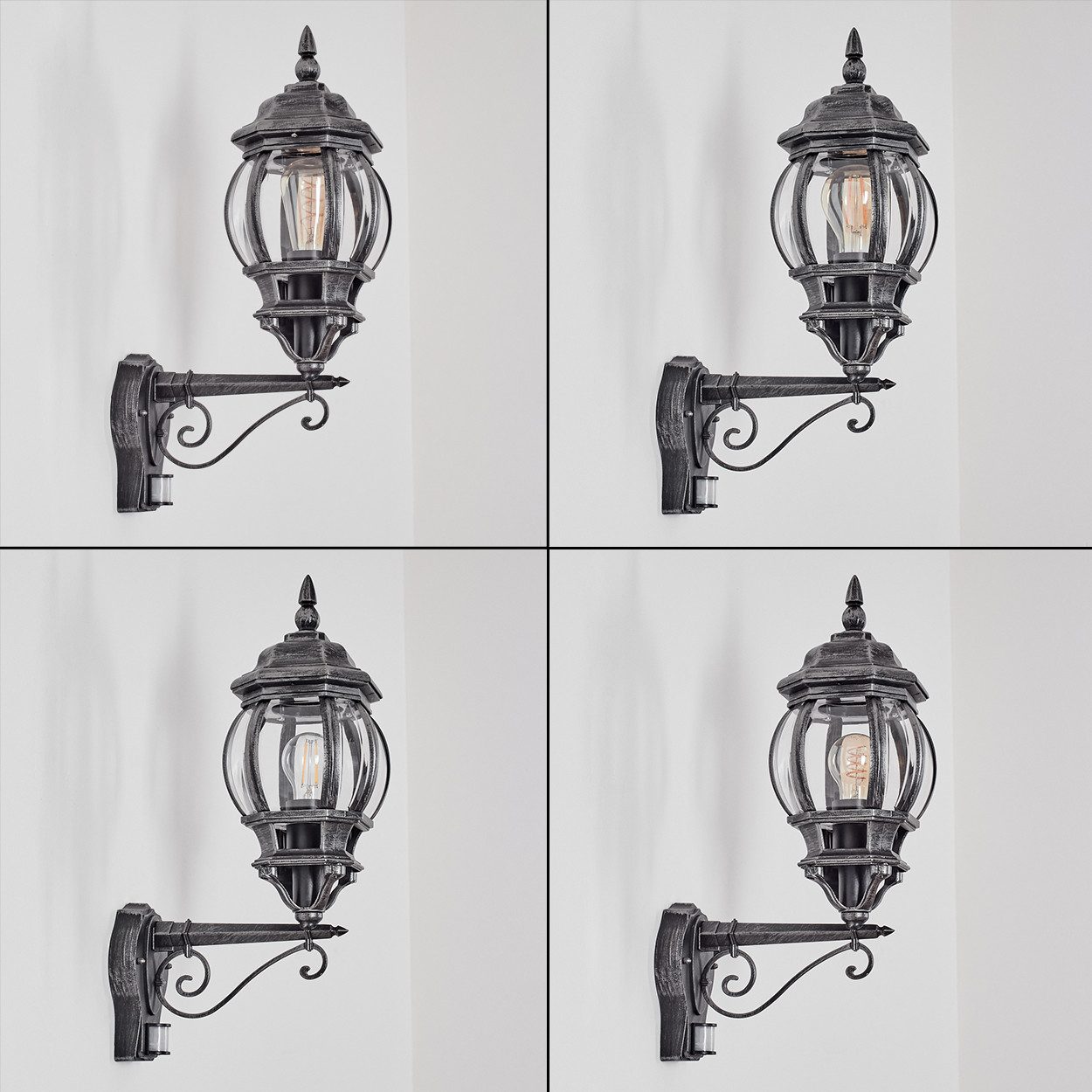 hofstein Außen-Wandleuchte Außenwandlampe aus Metall/Kunststoff in Schwarz/ günstig online kaufen