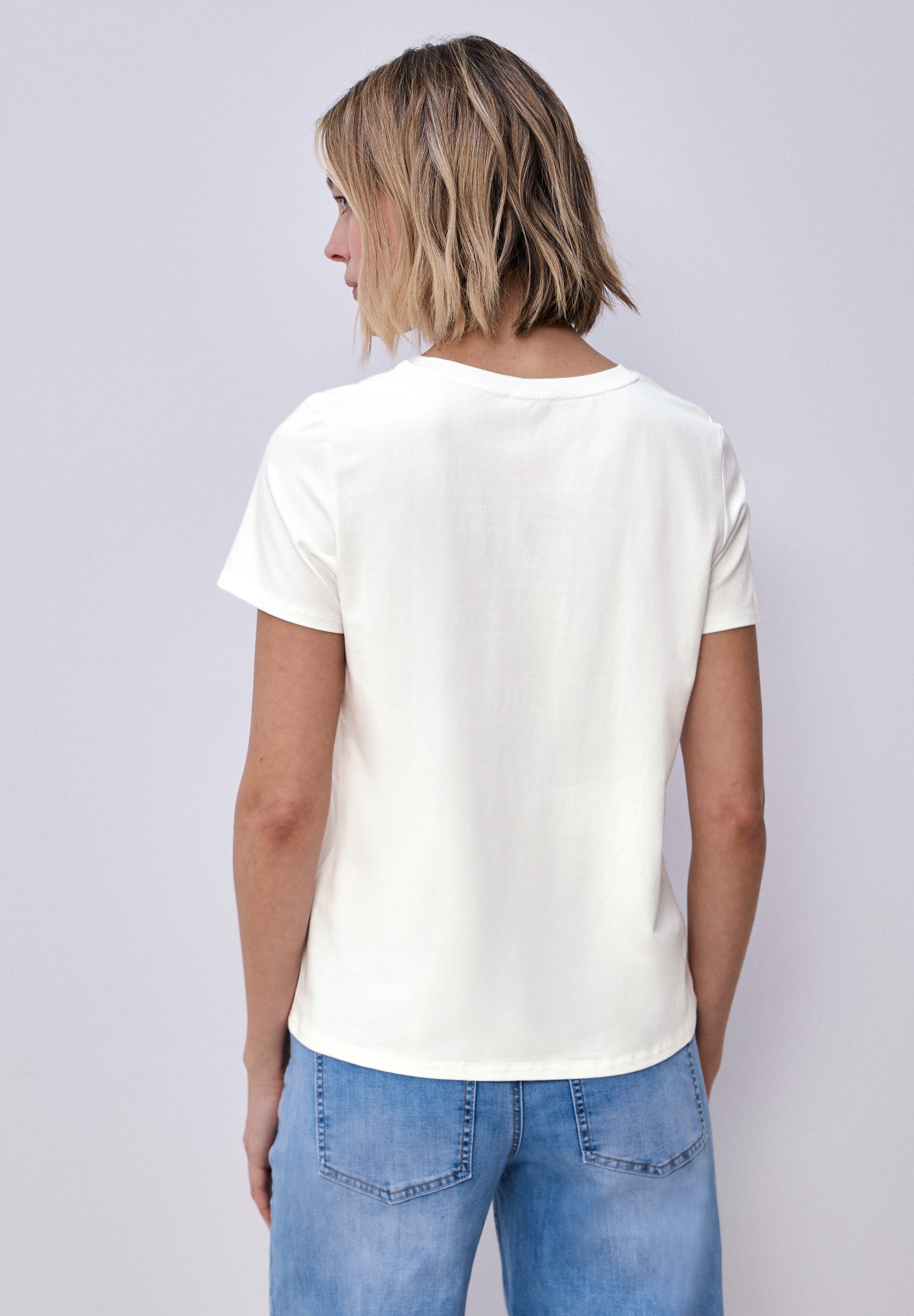 STREET ONE T-Shirt mit Brust Tasche günstig online kaufen
