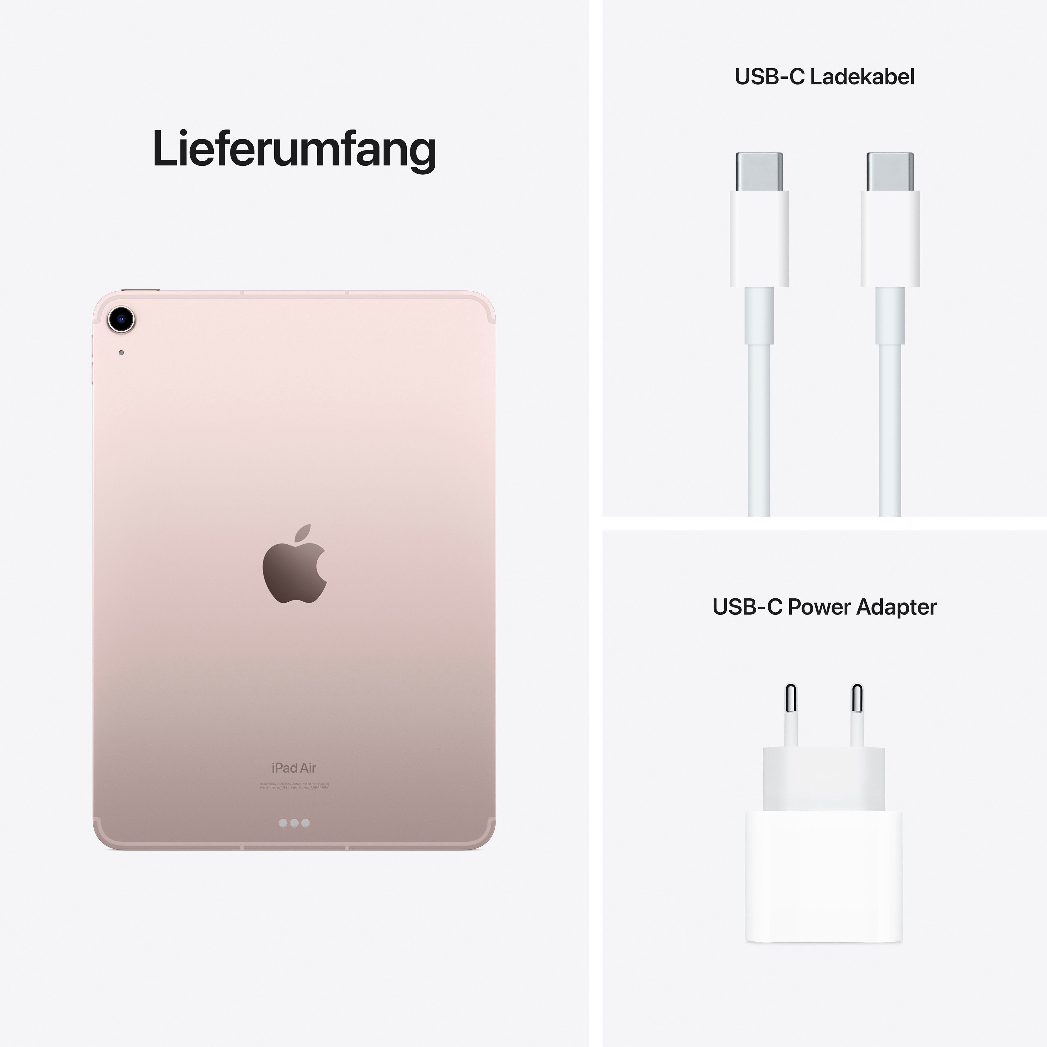 Apple iPad Pink GB, iPadOS, Air (2022) 5G) Tablet (10,9", 64