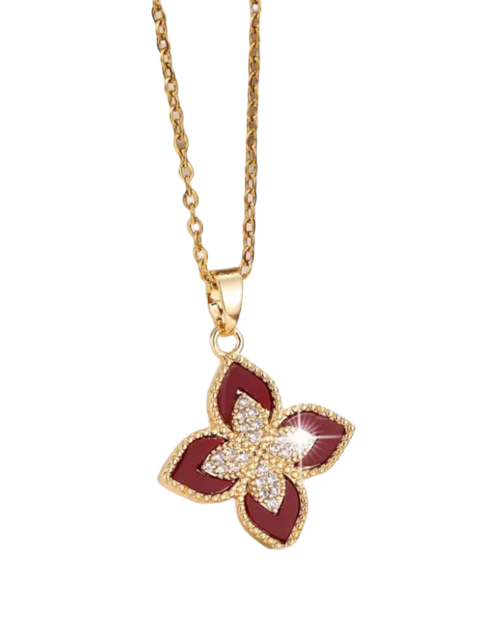 Lale Collection® Edelstahlkette Gold Kleeblatt Schmuck günstig online kaufen