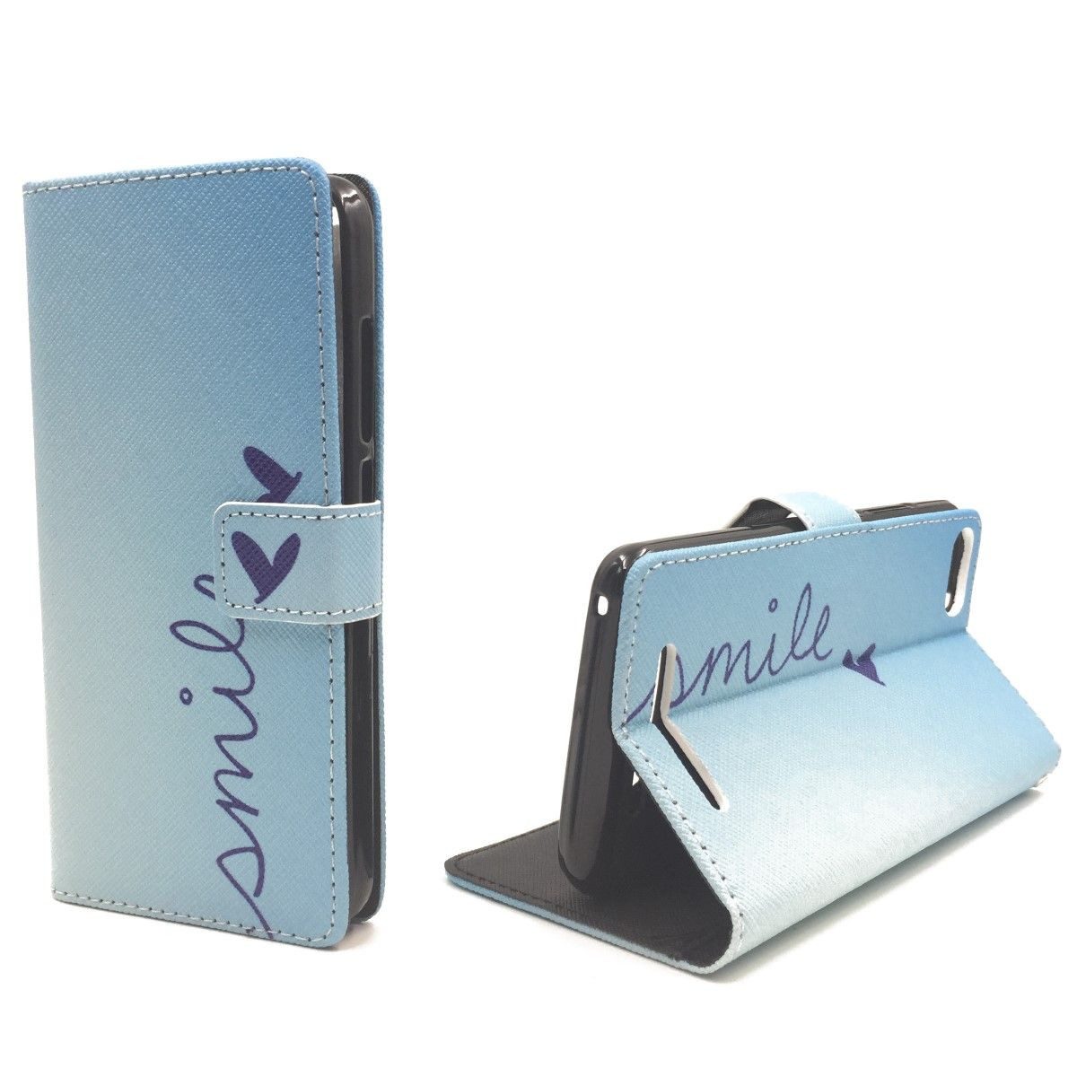 König Design Handyhülle Wiko Lenny 3, Wiko Lenny 3 Handyhülle Bookcover Blau