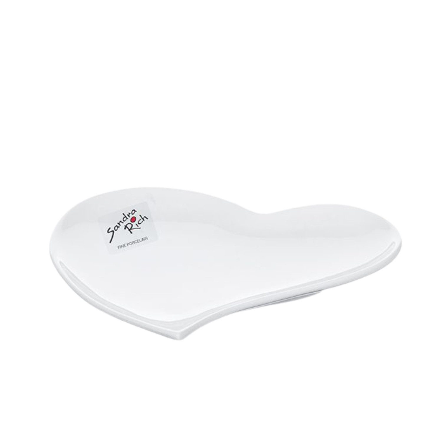 Sandra Rich Servierplatte Heart, Porzellan, Höhe: 3cm, Farbe: Weiß, Motiv: Herz