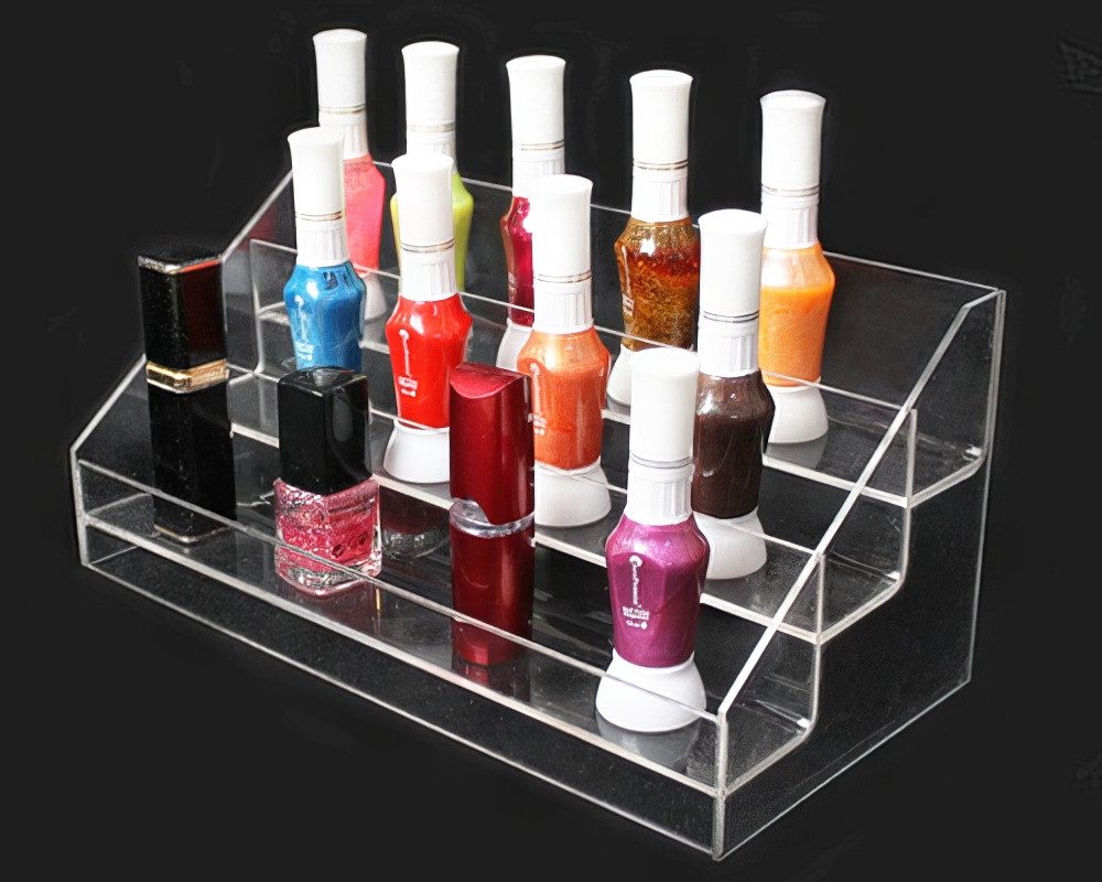 Yudu Aufbewahrungsbox Acryl Warentreppe Lipstick-Ständer Warenständer Verkaufsständer