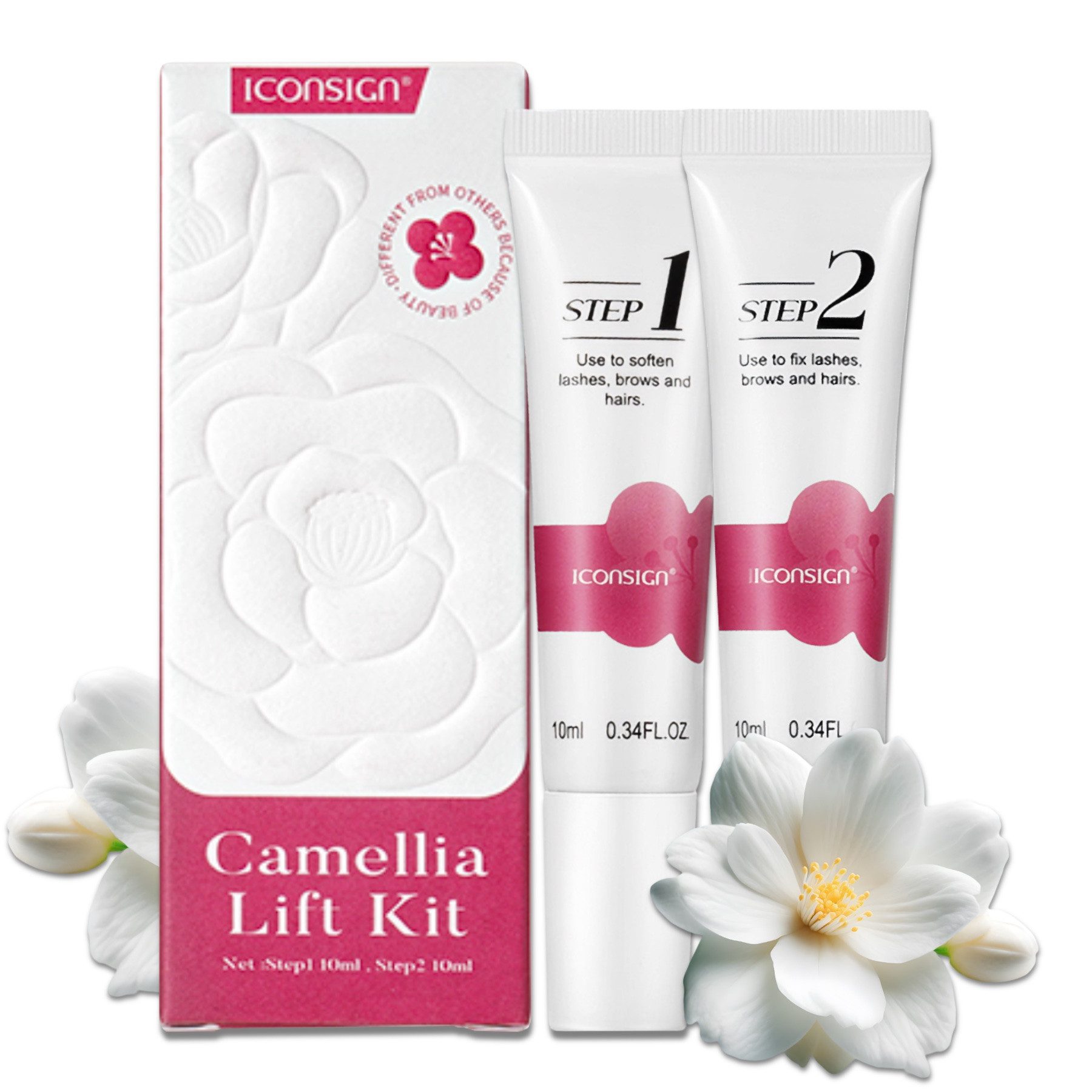 Iconsign Einzelwimpern Wimpernlifting Set Augenbrauen Lifting Set Wimpernlaminierung Camellia, Wimpernlifting, Wimpernlaminierung, Augenbrauenlifting