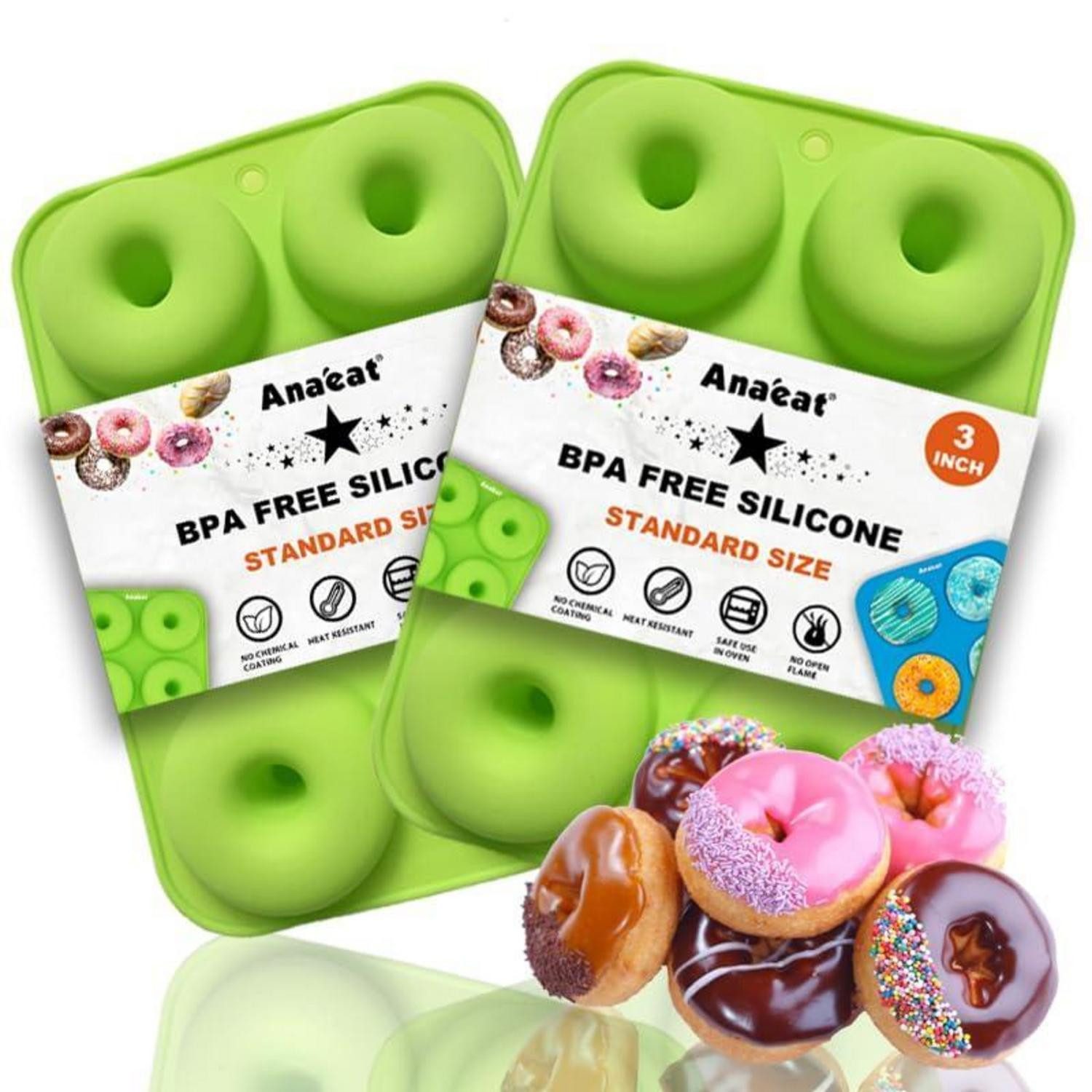 LuxusKollektion Donutform Donut-Form Silikon 6-fach, (6-tlg)
