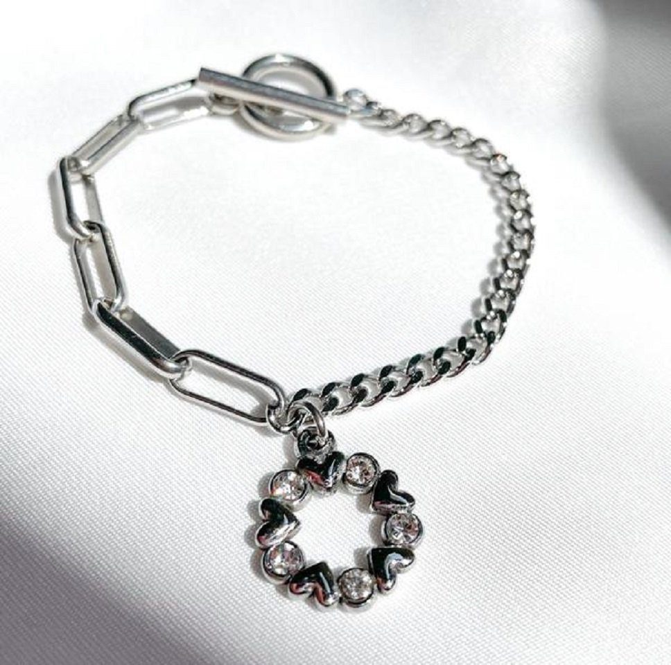 GOLDKLEIN Armband Edelstahl Herzring Zirkonia Schmuck günstig online kaufen