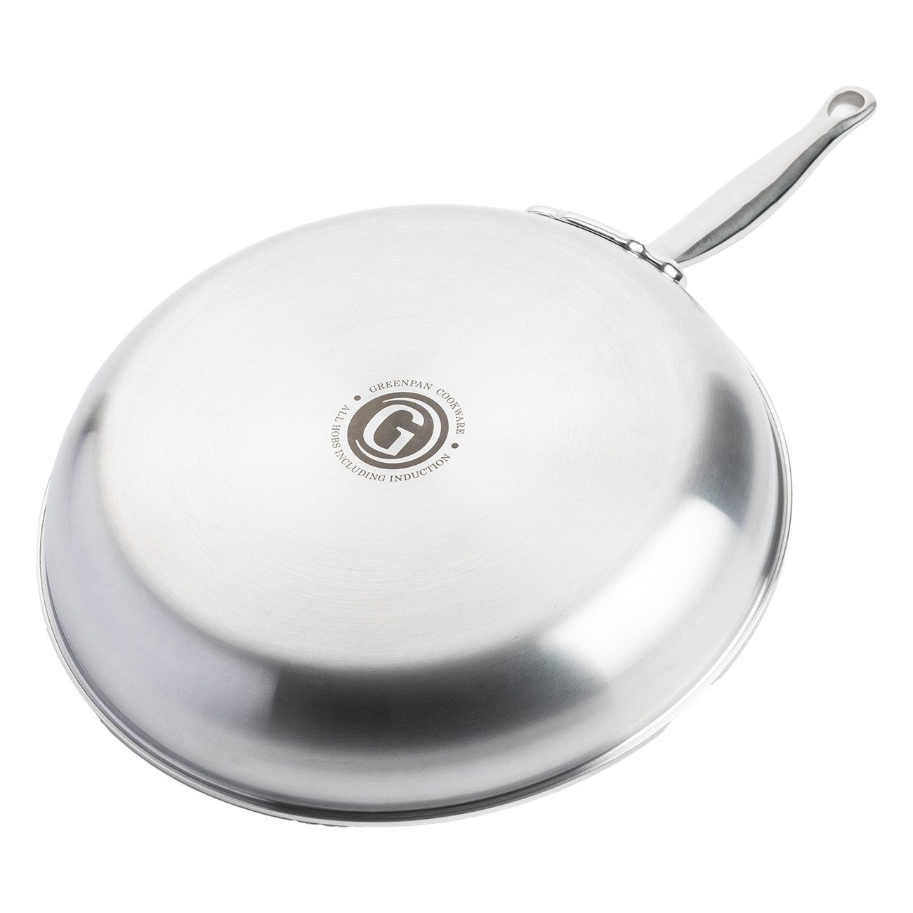 GREENPAN Bratpfanne Premiere Bratpfanne Edelstahl Spülmaschinengeeignet Antihaft, Edelstahl, Kratzfest, Keramik, alle Herdarten, Backofengeeignet, Ø 20 cm