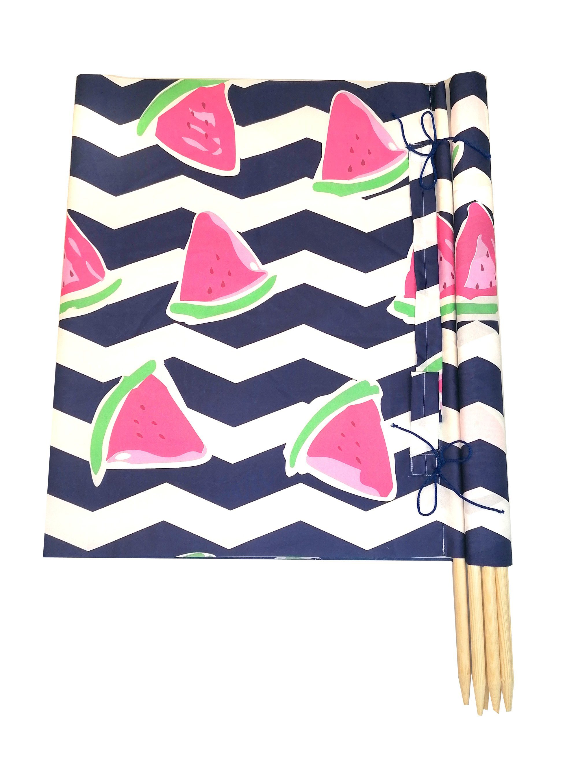Aves-24 Windschutz WINDSCHUTZ 8m für Strand Garten Meer SICHTSCHUTZ Camping Blickschutz, 24. Wassermelone