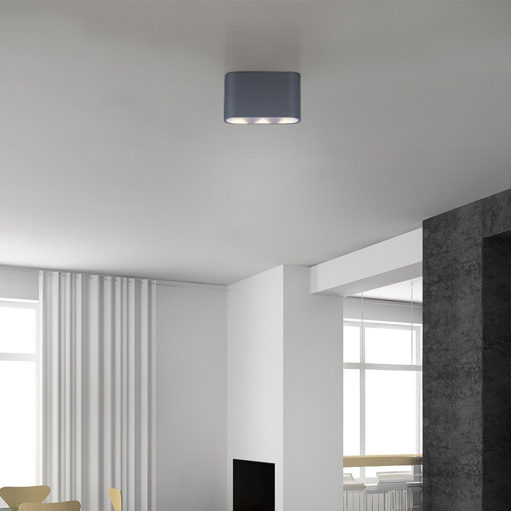 GLOBO LIGHTING LED Deckenleuchte, LED-Leuchtmittel fest verbaut, Deckenlampe Deckenleuchte Aufbaulampe LED Wohnzimmerlampe 2er Set