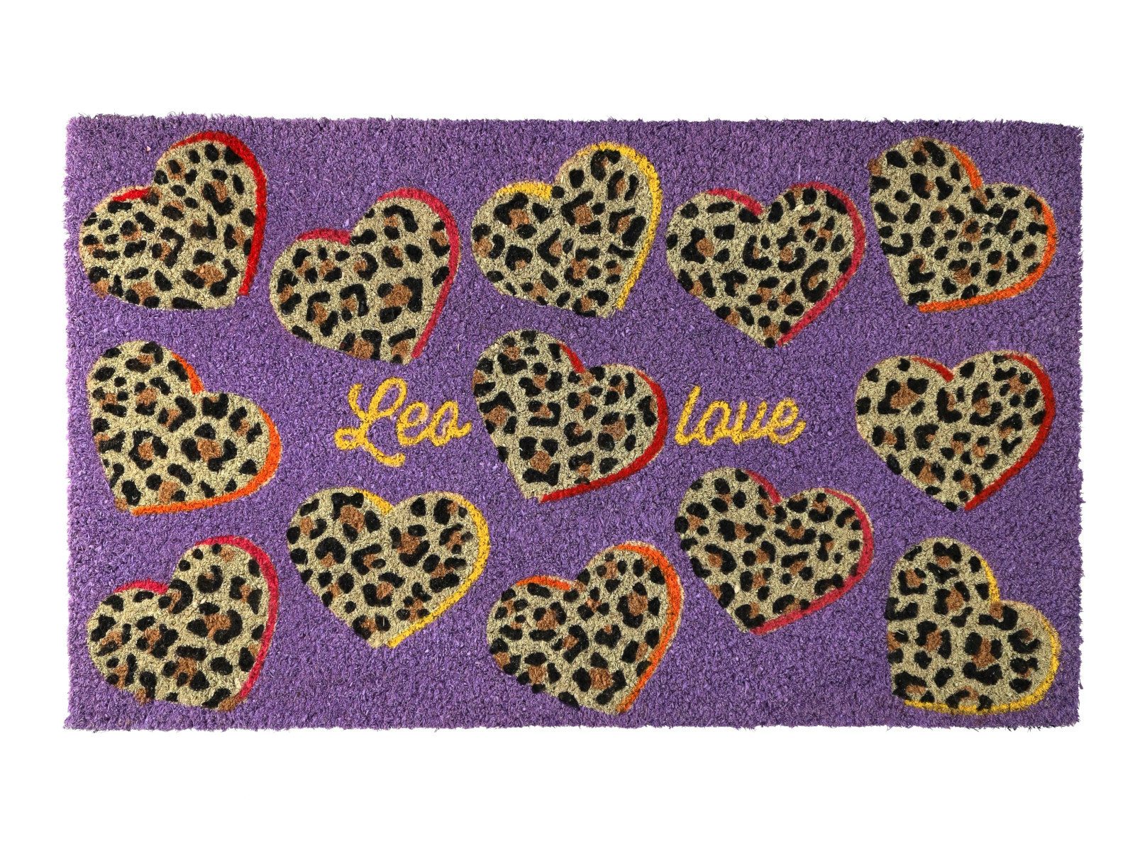 Giftcompany Fußmatte Fußmatte Leo Love lila 45x75cm, Fußmatten