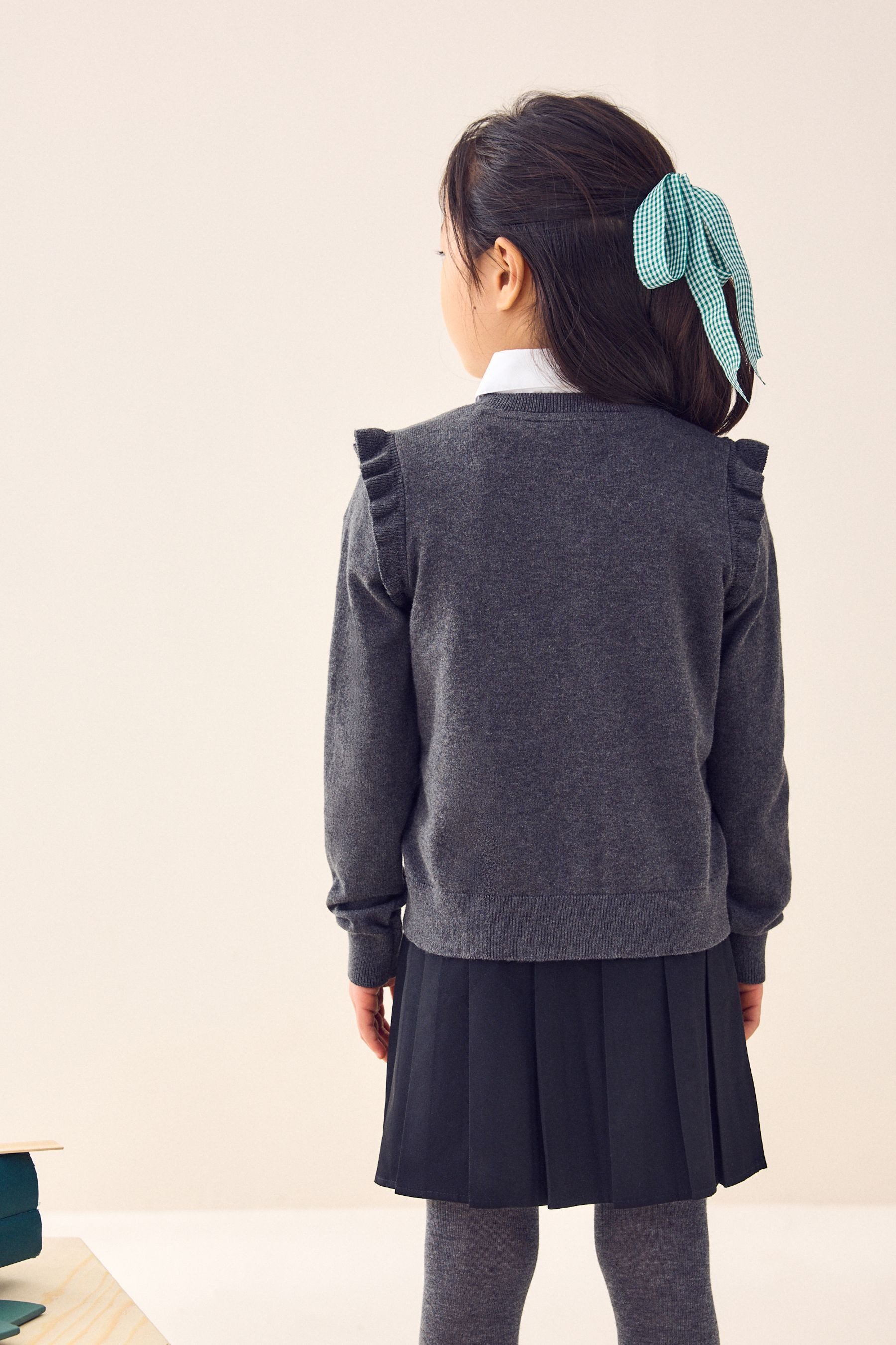 Next Strickjacke Schul-Strickjacke mit gerüschten Schultern günstig online kaufen