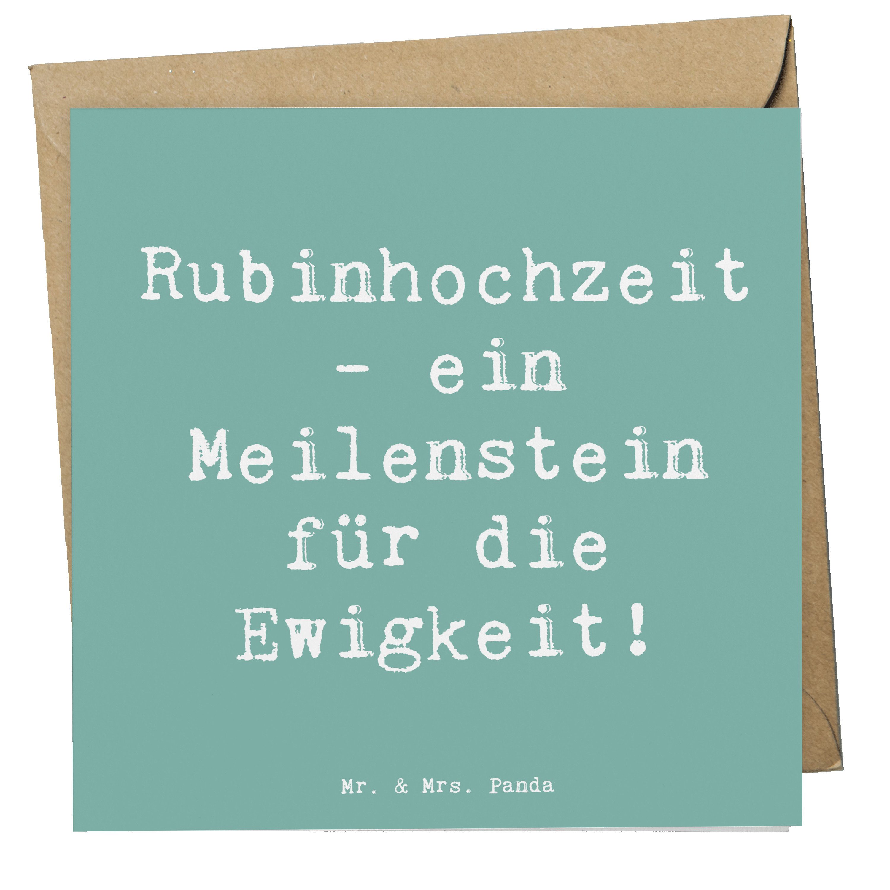 Grußkarte 40. Hochzeitstag Rubinhochzeit - Meeresbrise - Geschenk, Treue, Heira