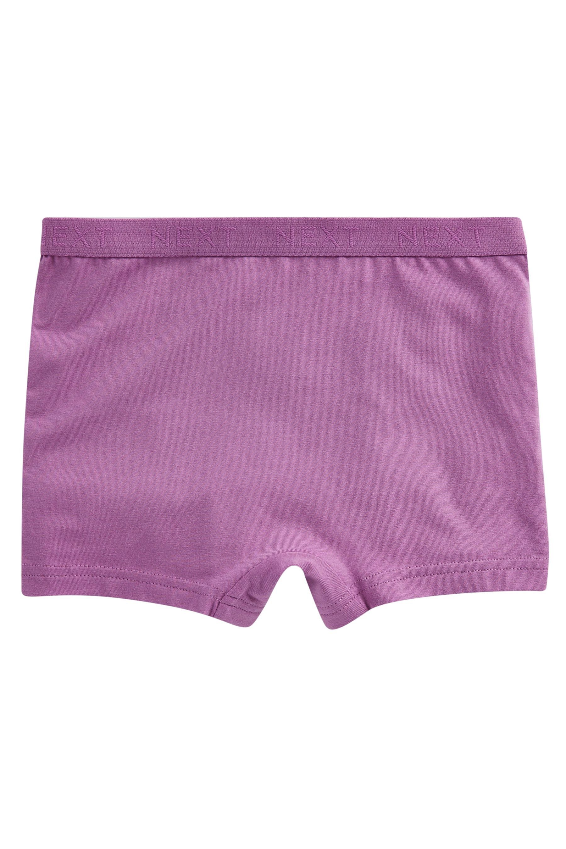 5er-Pack (5-St) mit Shorts Next Pink/Purple Schlüpfer Blümchenmuster,