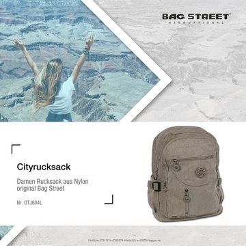 BAG STREET Minirucksack »Bag Street unisex Jugend Sporttasche« (Cityrucksack), Cityrucksack, Freizeitrucksack Nylon, stone, braun ca. 30cm x ca. 38cm