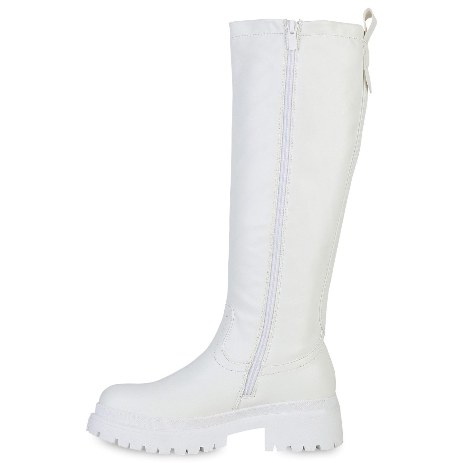 VAN HILL 839544 Plateaustiefel Damen Leicht Gefütterte Plateaustiefel Stiefel Profil-Sohle