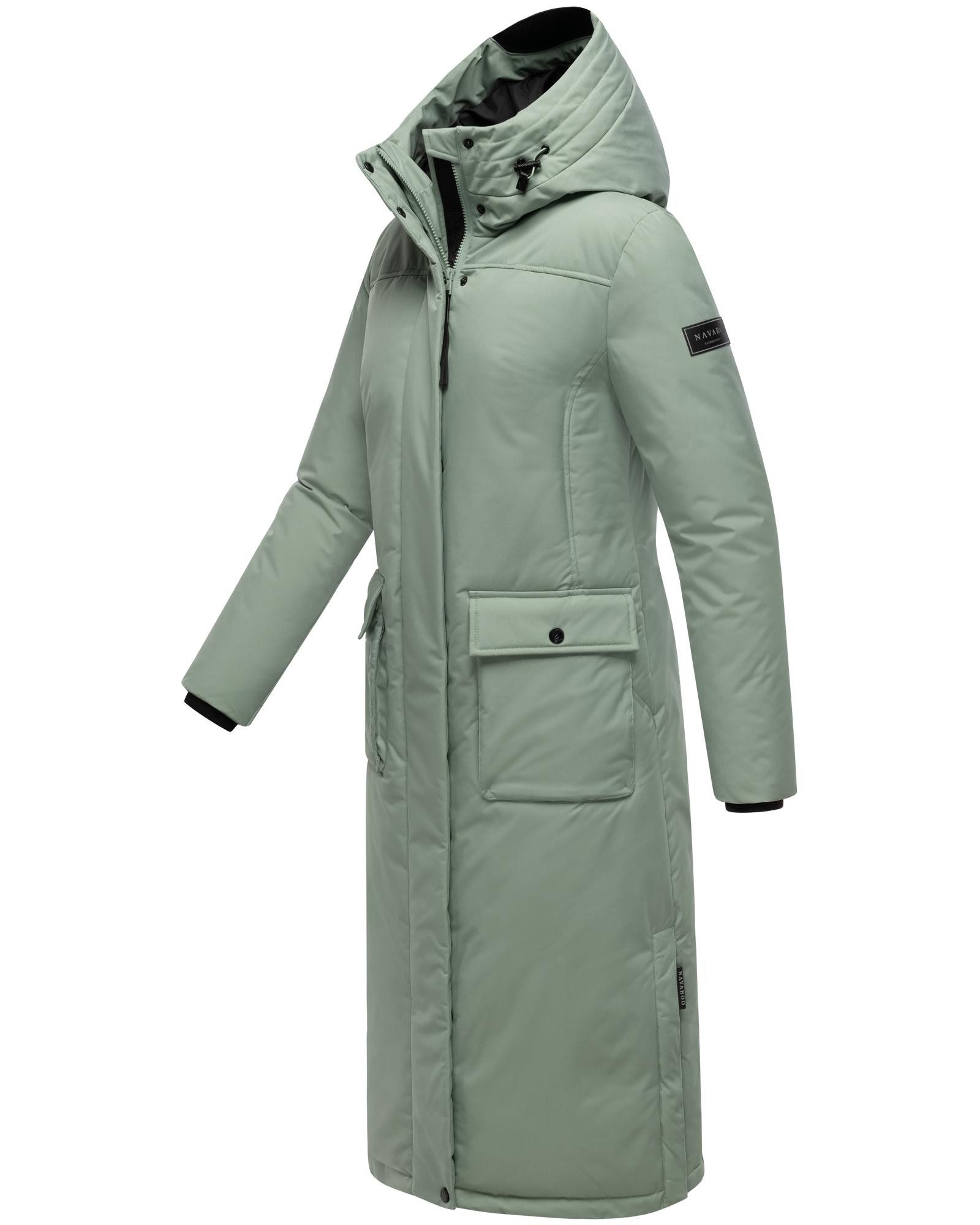 Navahoo Wintermantel Wolkenfrost XIV Extralanger Damen Mantel mit Kapuze – Bild 2 von 5