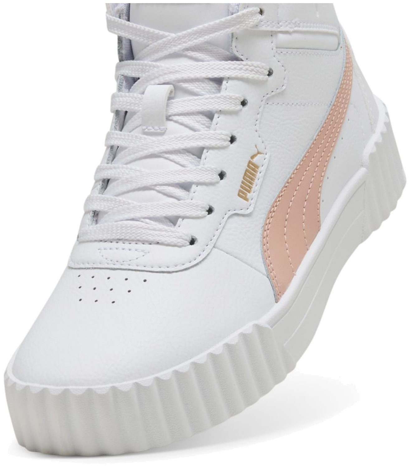 PUMA Puma Carina 3.0 Mid White-Rose Quartz-Gold Sneaker – Bild 4 von 5