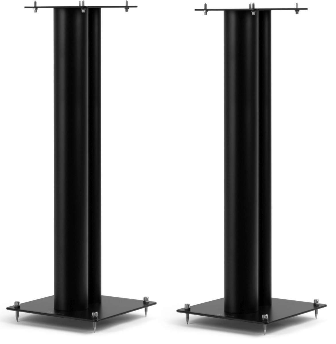 norstone Lautsprecherständer Stylum 3 schwarz matt, (bis 10.2 Zoll, elastbar bis 50kg, pulverbeschichtet, Höhe 80cm)
