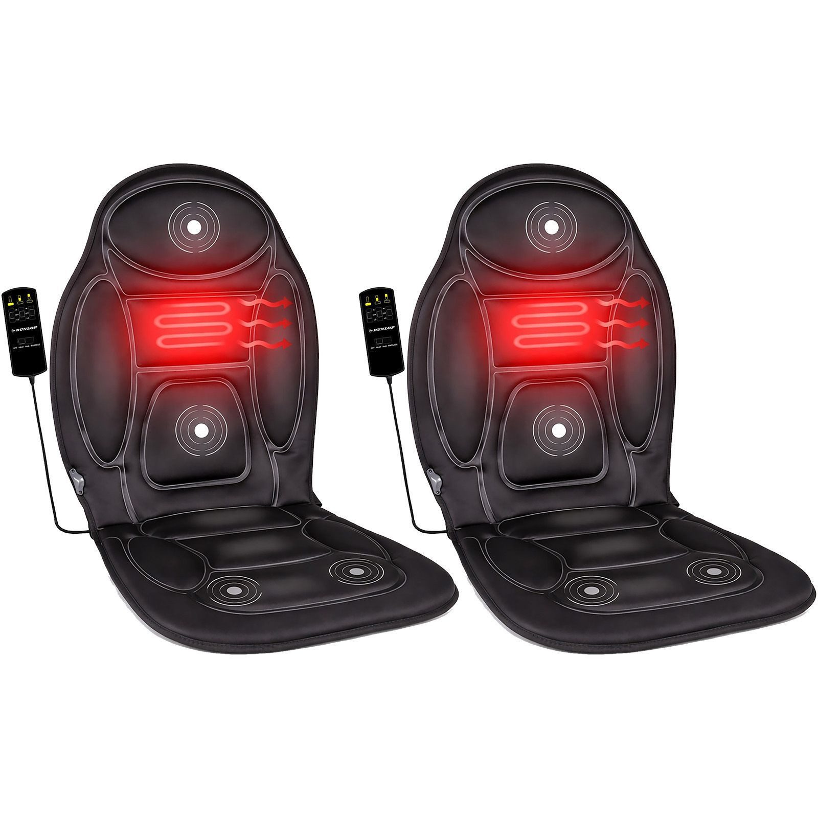 BURI Sitzheizkissen KFZ Massagesitz mit Heizfunktion Autositzheizung Sitzheizung Massage