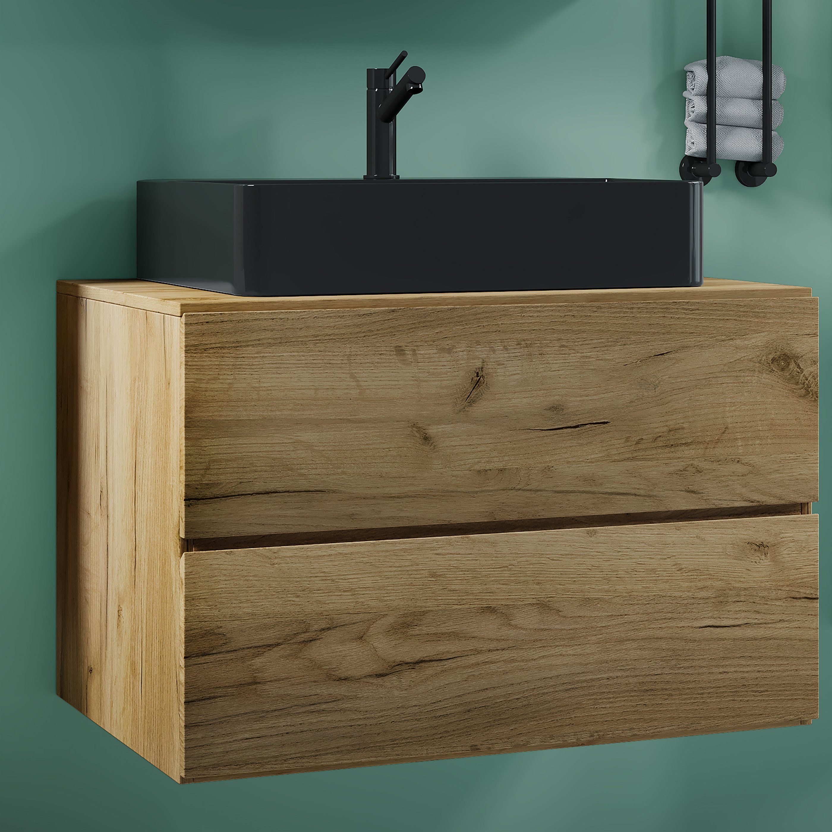 VCM Waschtisch 2-tlg. Waschplatz Waschtisch Lendas S Schublade BL