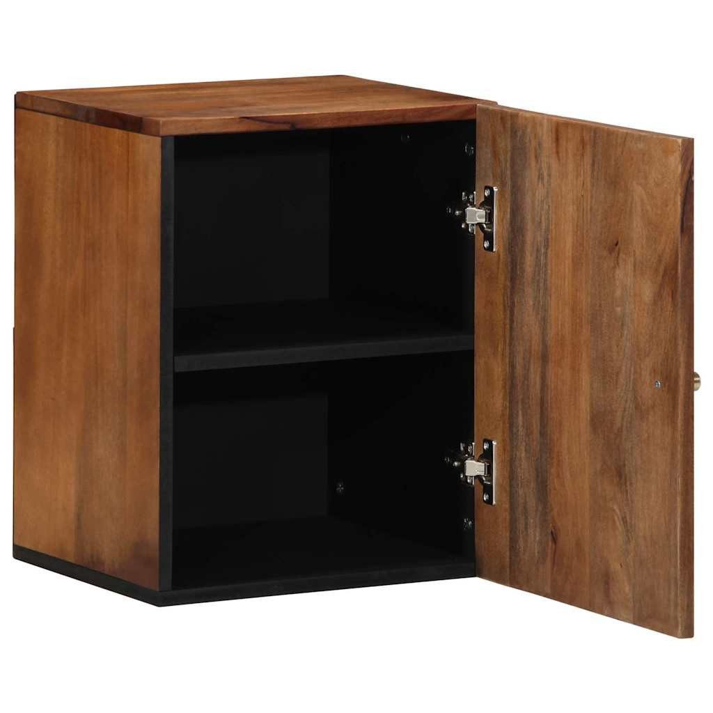 vidaXL Badezimmerspiegelschrank Wandschrank Honigbraun 38 x 33 x 48 cm Massivholz (1-St)