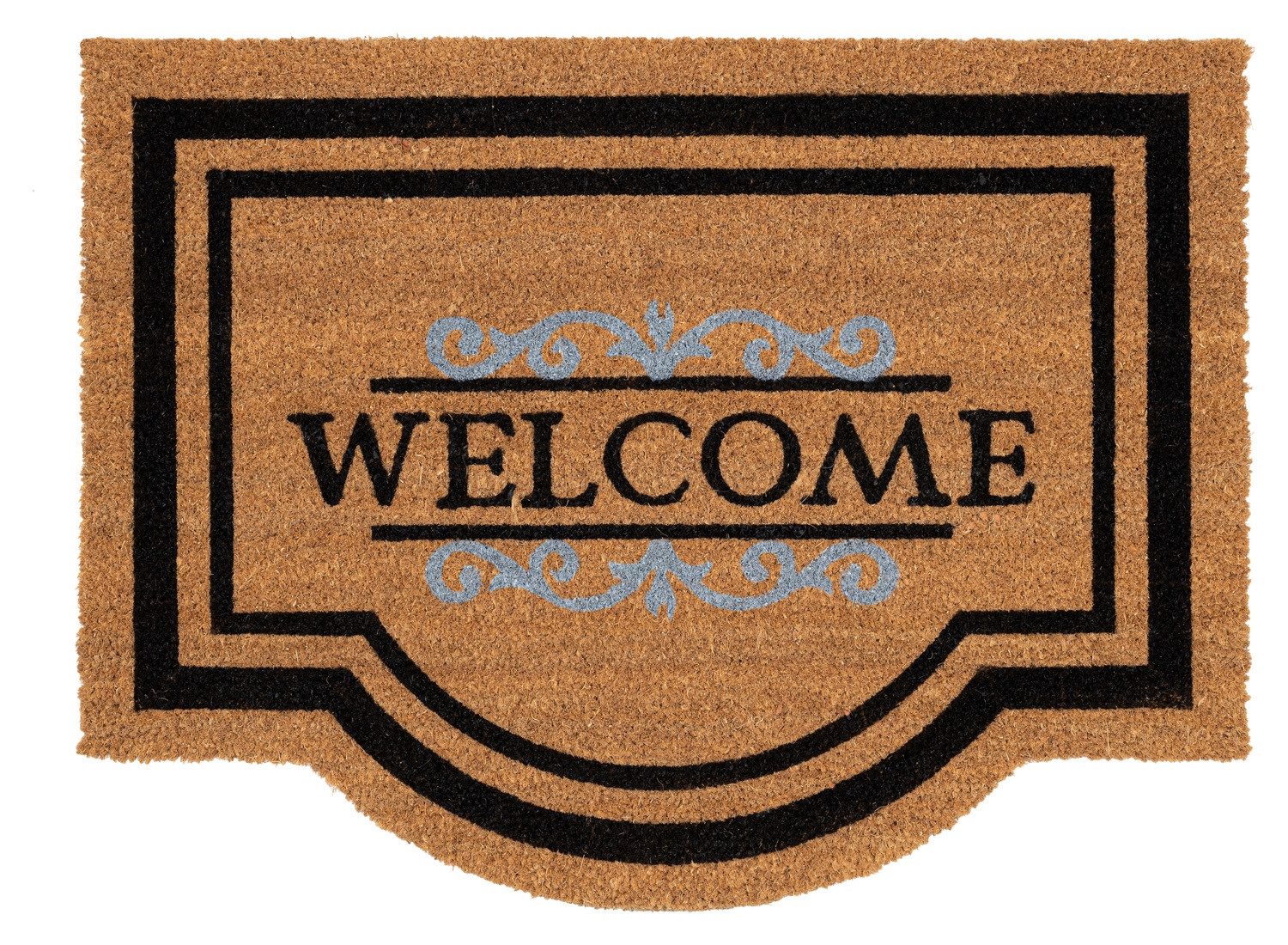 HAMAT Fußmatte E-COCO CLASSIC, 60 x 40 cm, Braun, Kokos, rechteckig, Höhe: 15 mm, Schriftzug Welcome in schwarz