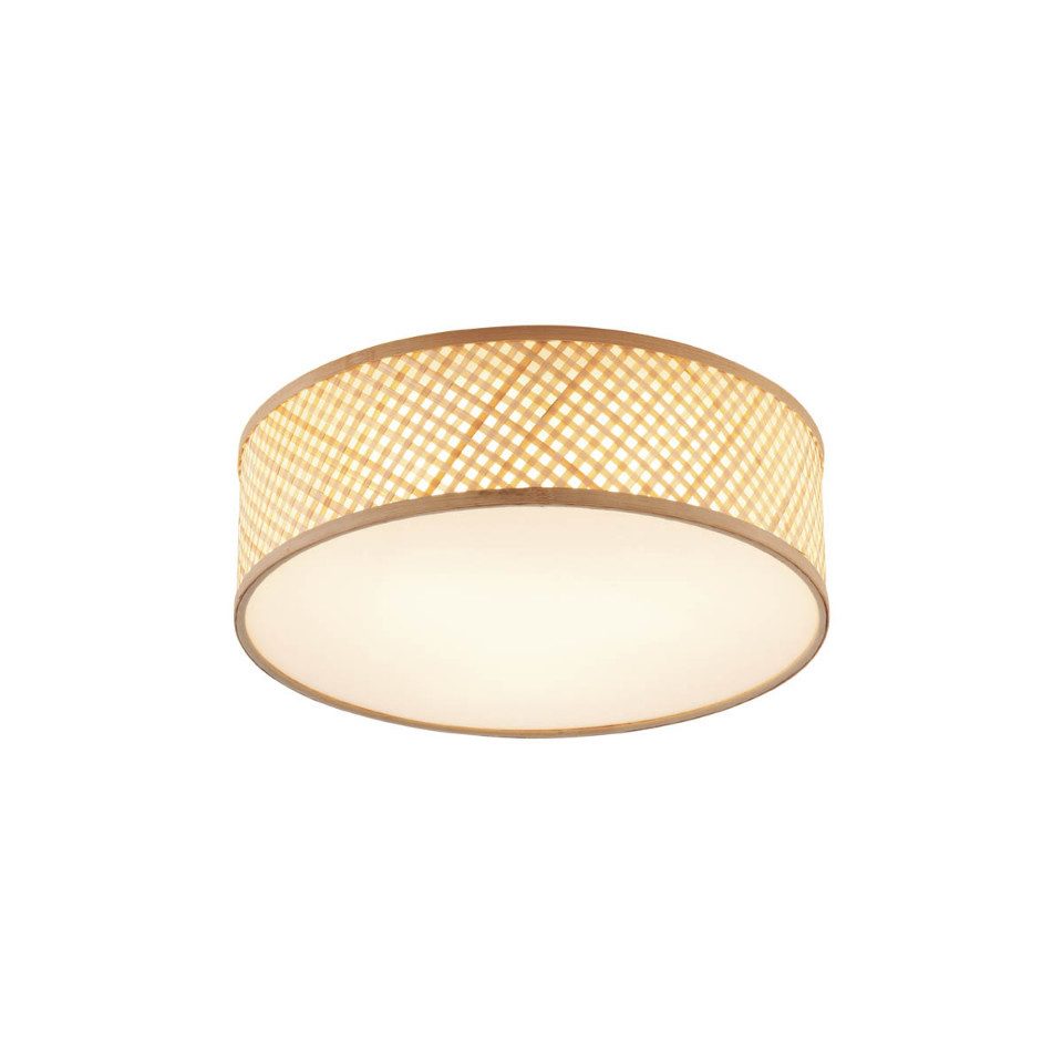Qazqa Deckenleuchte Tremmo, ohne Leuchtmittel, Extra-Warmweiß, QAZQA Deckenleuchte, e27, Naturel, Bamboo, Orientalisch