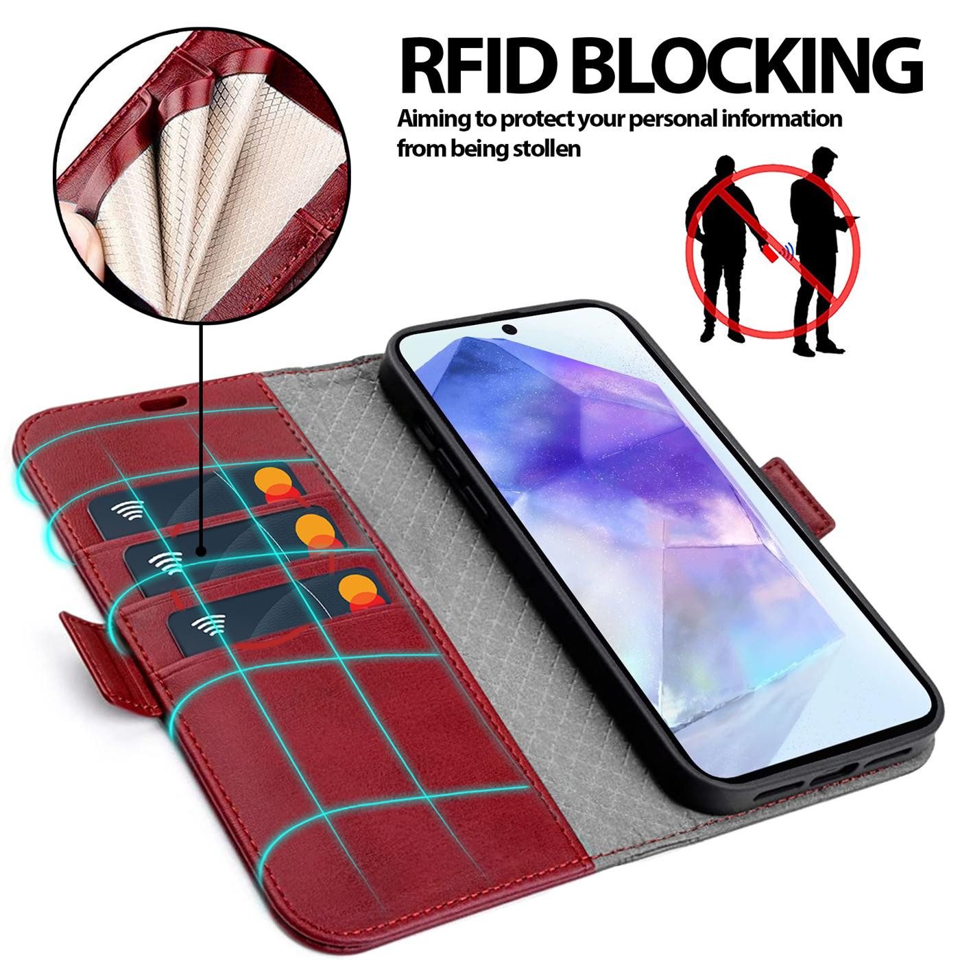 CoolGadget Handyhülle Book Case Elegance Tasche für Samsung Galaxy A37 5G 6,7 Zoll, Hülle Magnet Klapphülle Flip Case für Samsung A37 5G Schutzhülle – Bild 4 von 5
