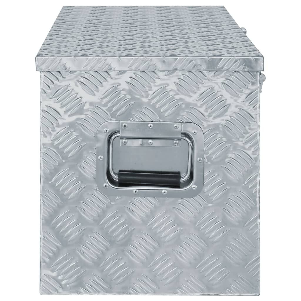 vidaXL Werkzeugbox Aluminiumkiste 110,5×38,5×40 cm Silbern (1 St)