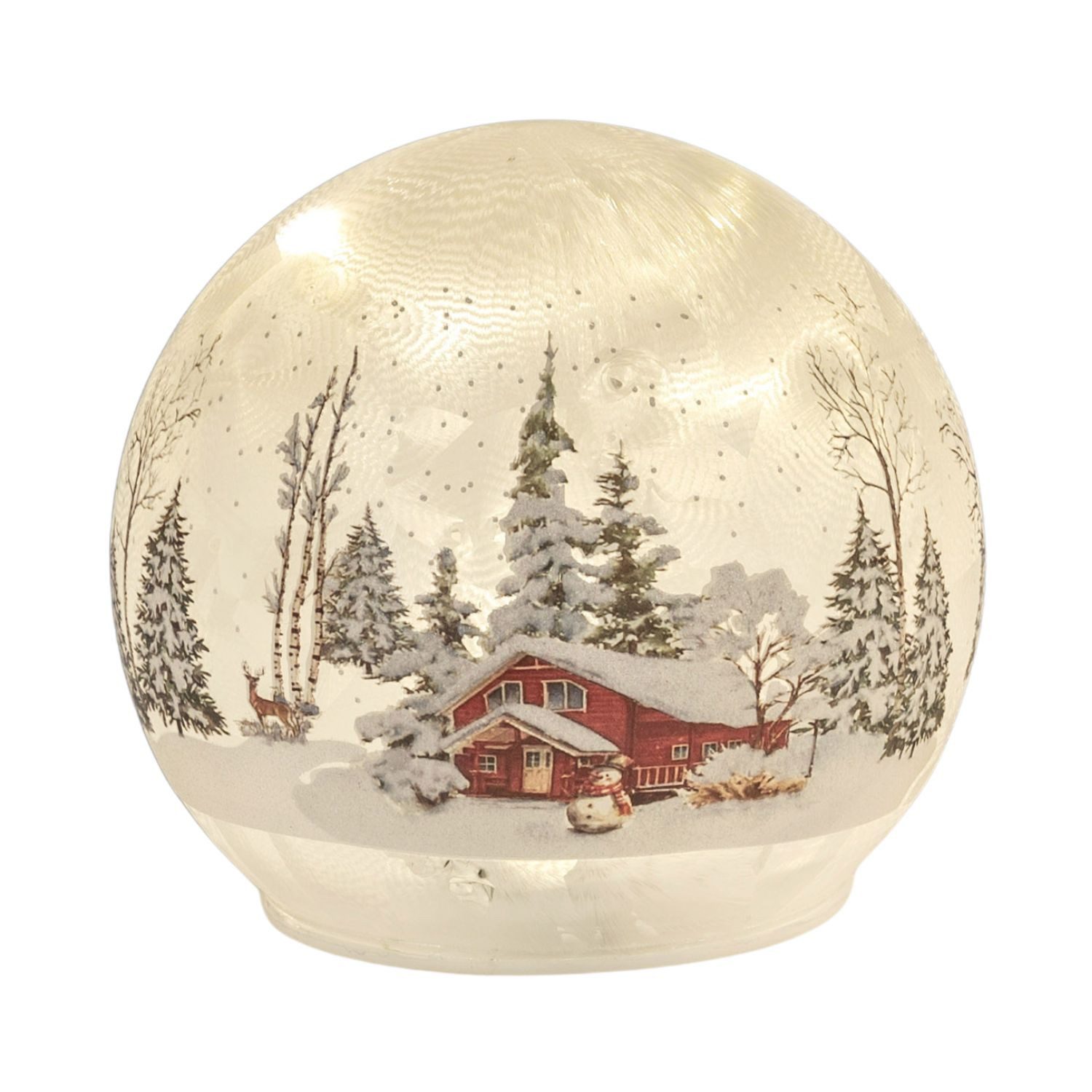 formano LED Kugelleuchte Winterlandschaft, LED, Mit Timerfunktion, Weiß, Winterlandschaft, H: cm