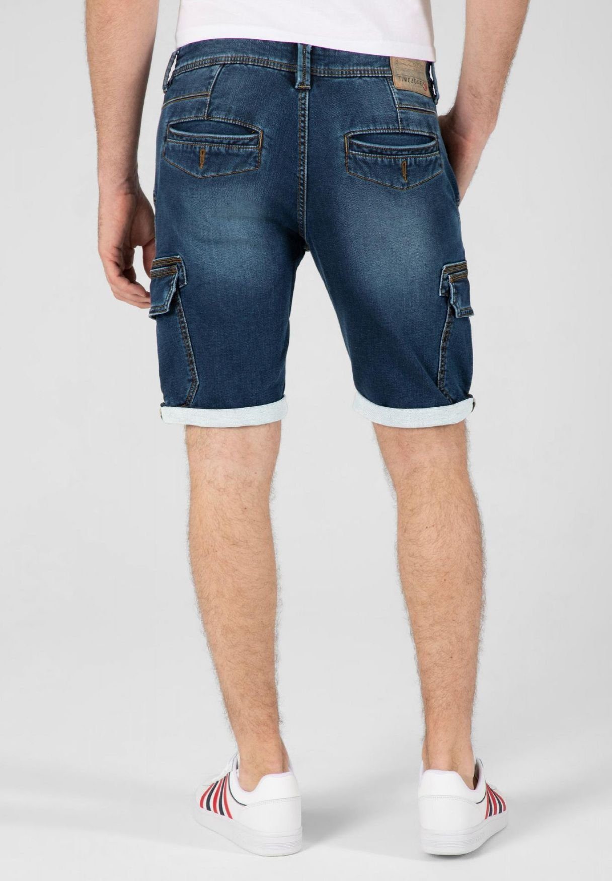 Blau TIMEZONE Jeans Shorts Cargo Bermuda in Kurze Hose 5512 Cargoshorts