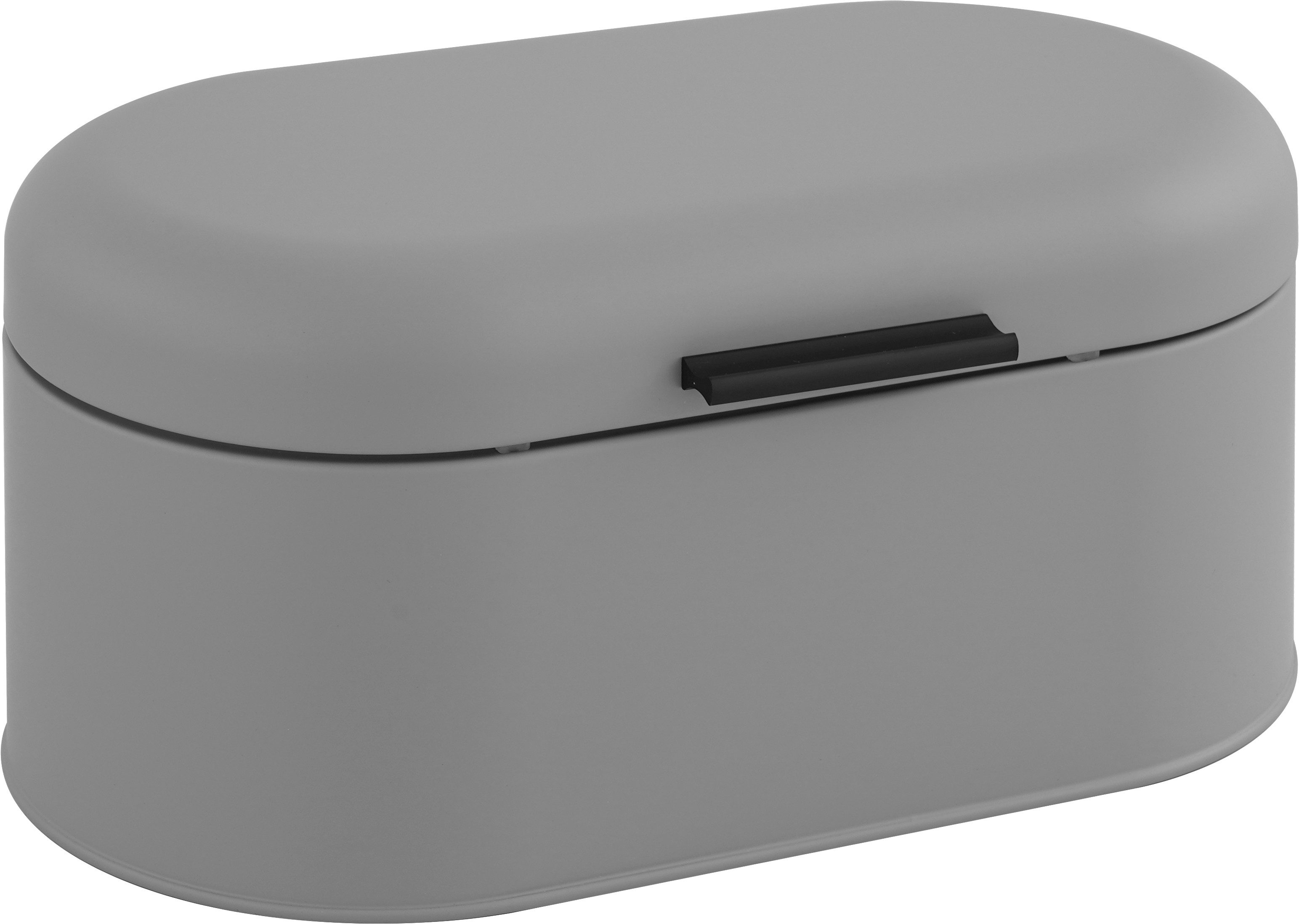 OTTO home Brotkasten Mallua, mit integrierten Lüftungslöchern auf der Rückseite, Edelstahl, (1-tlg), Lebensmittelaufbewahrungsbehälter, Brotbox mit Deckel, Höhe 15,6 cm
