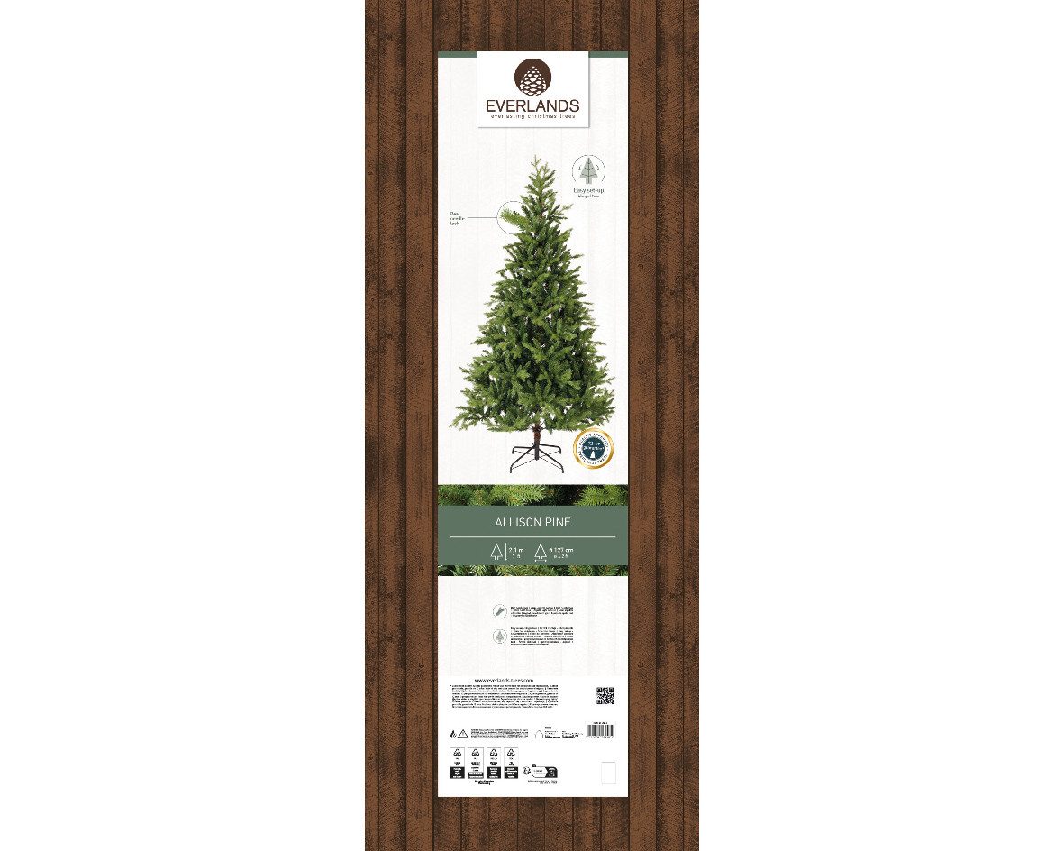 Kaemingk Künstlicher Weihnachtsbaum Künstlicher Weihnachtsbaum Allison Kiefer Ø 172cm H 210cm grün